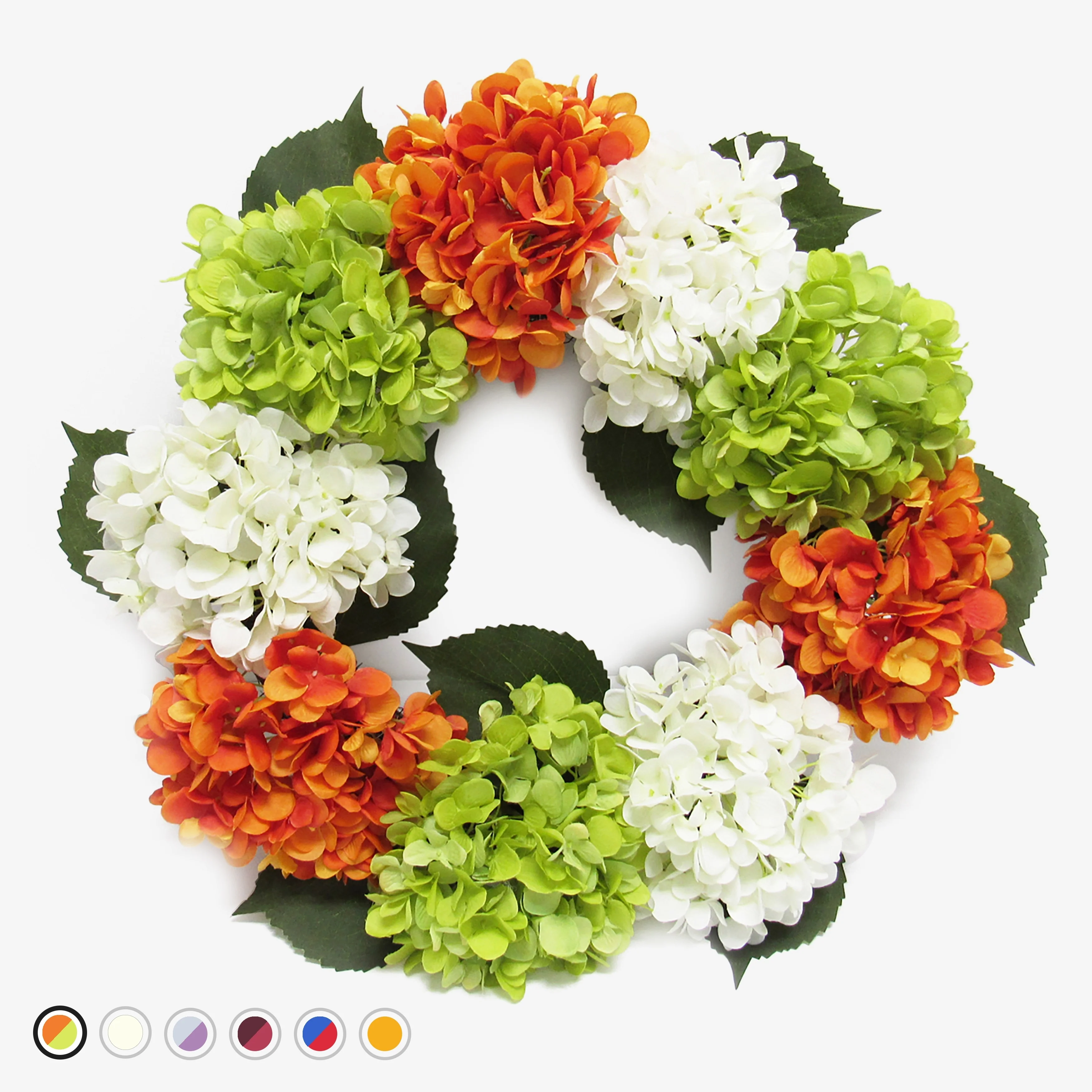 Artificial Hydrangea Flower Wreath 20in