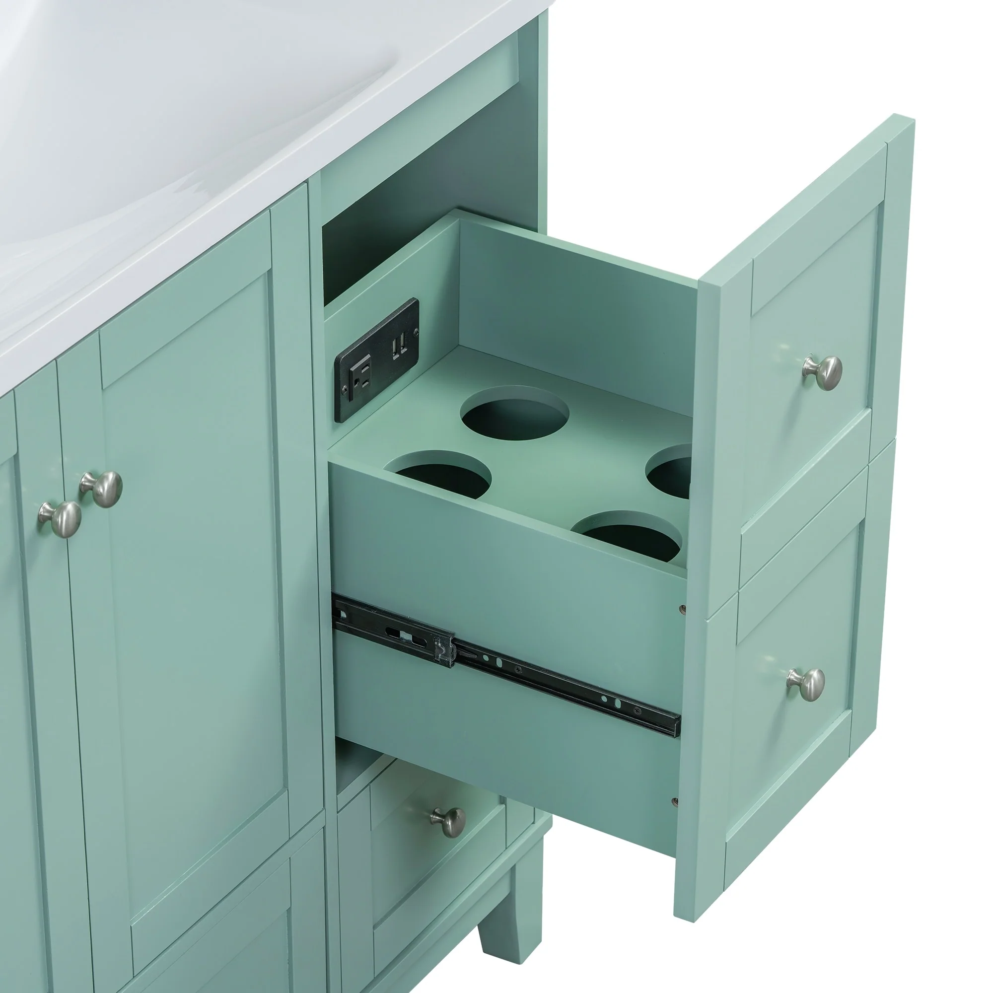 36 Inch Modern Bathroom Vanity with USB Charging