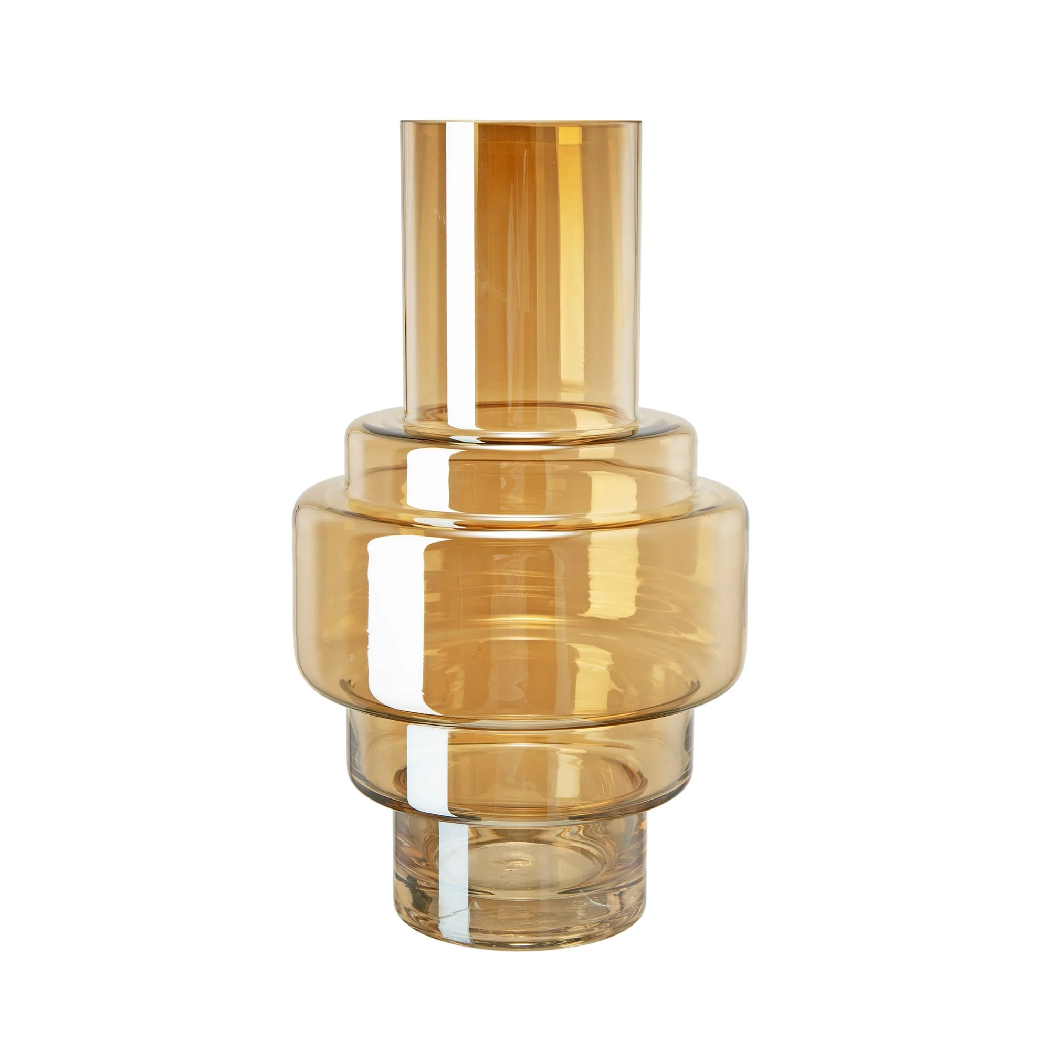 A&B Home Geometric Clear Glass Vase