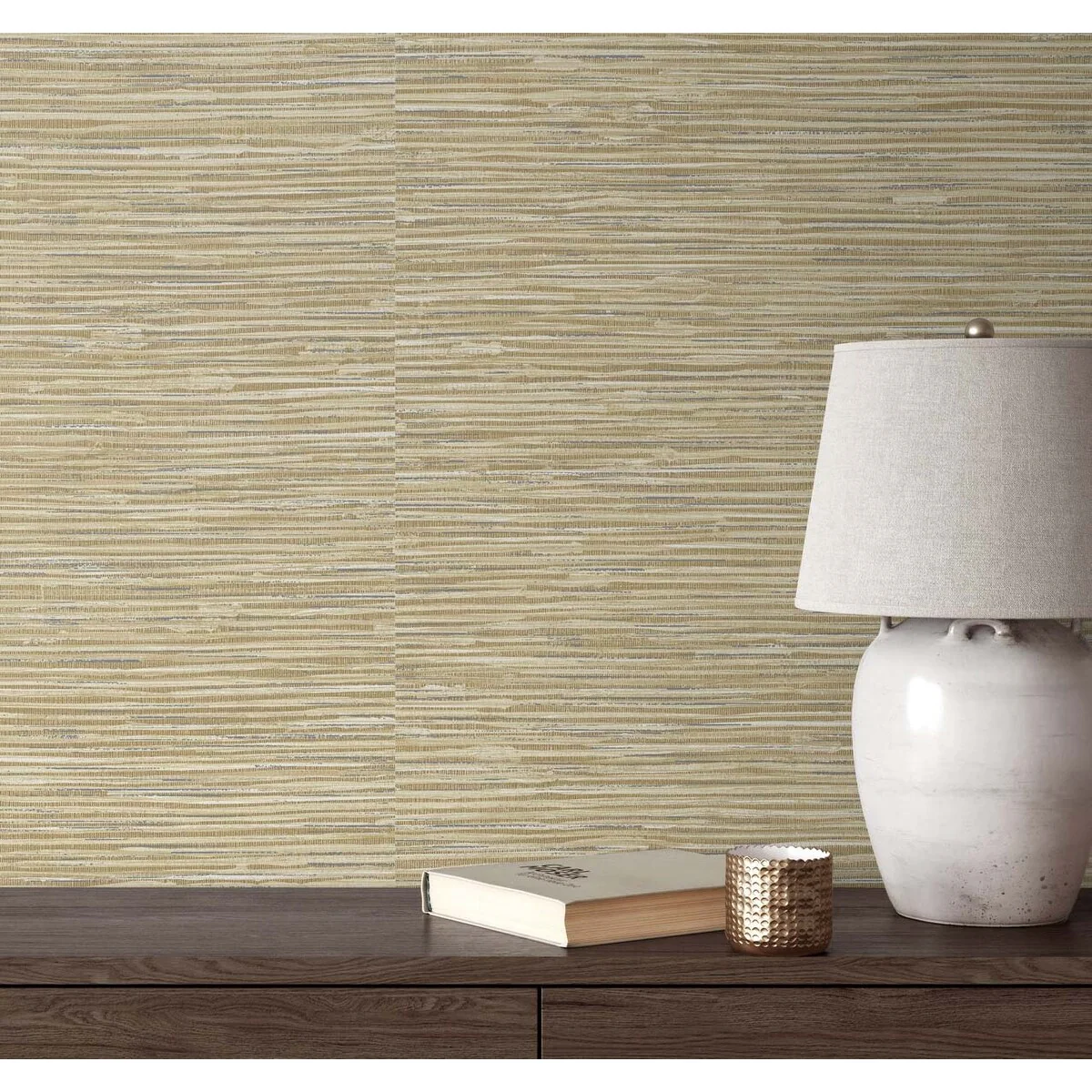 NextWall Cyrus Faux Grasscloth Peel and Stick Wallpaper