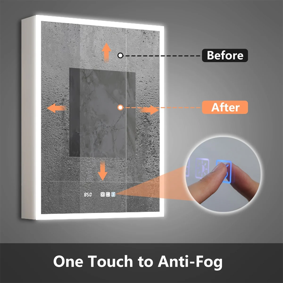 ExBrite Led Lighted Medicine Cabinet Recessed or Surface with Mirrors