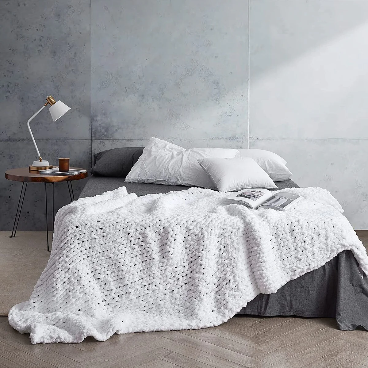 Cozy Potato® Chenille Chunky Knit Throw Blanket