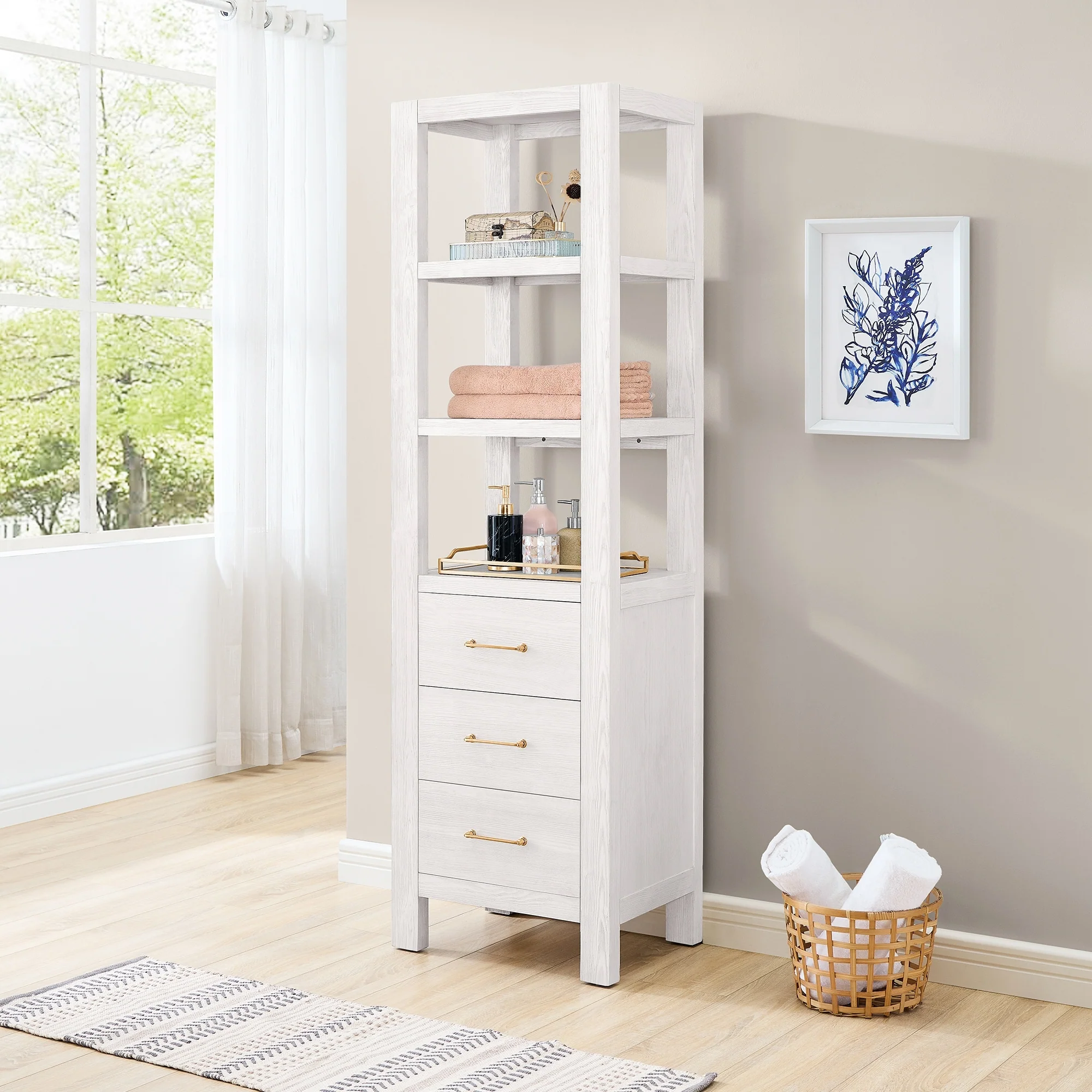 Leon 22 in. Storage Cabinet for Bathroom, Kitchen and Living Room