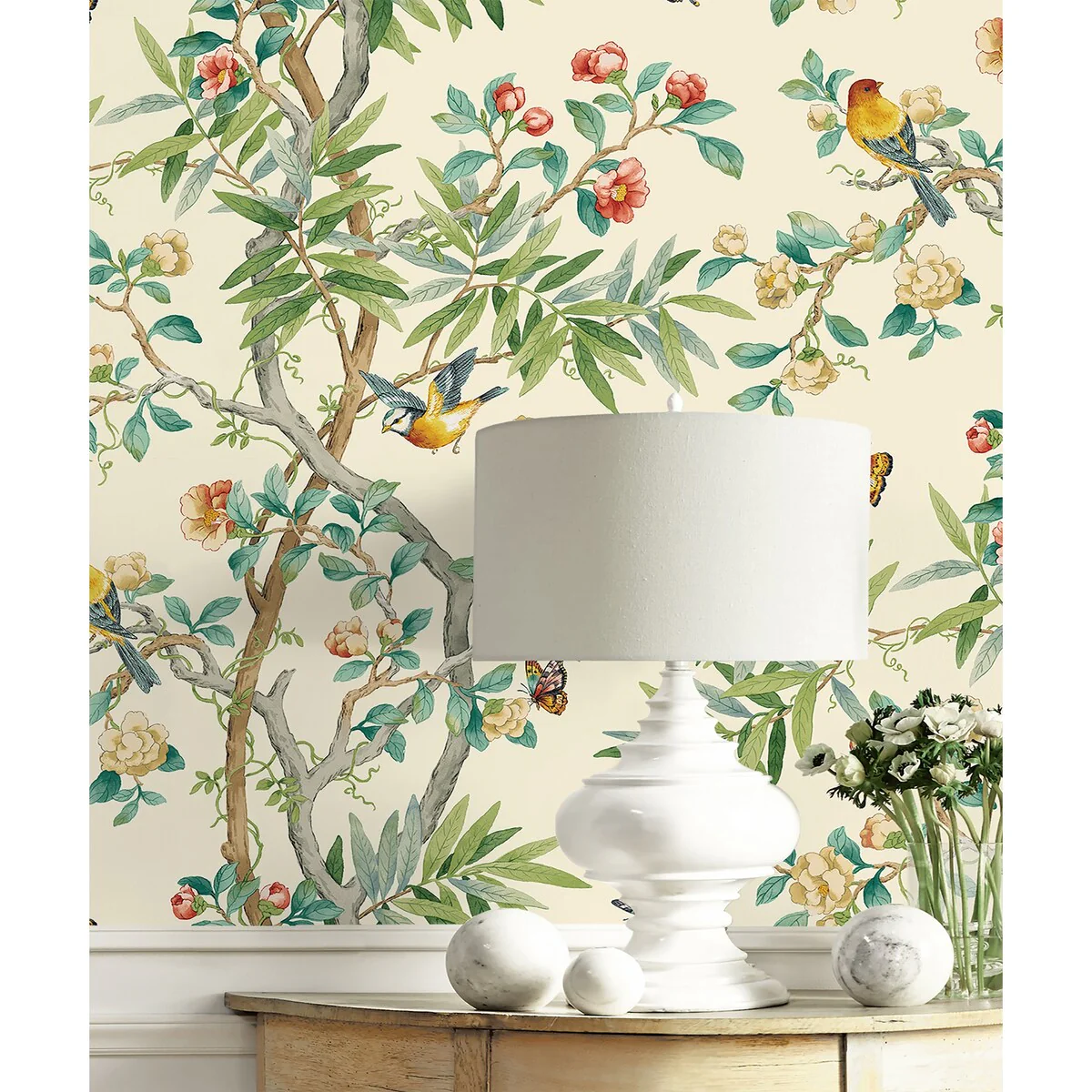 Surface Style Kimono Vine Multi Peel & Stick Wallpaper - 20.5 in. W x 18 ft. L