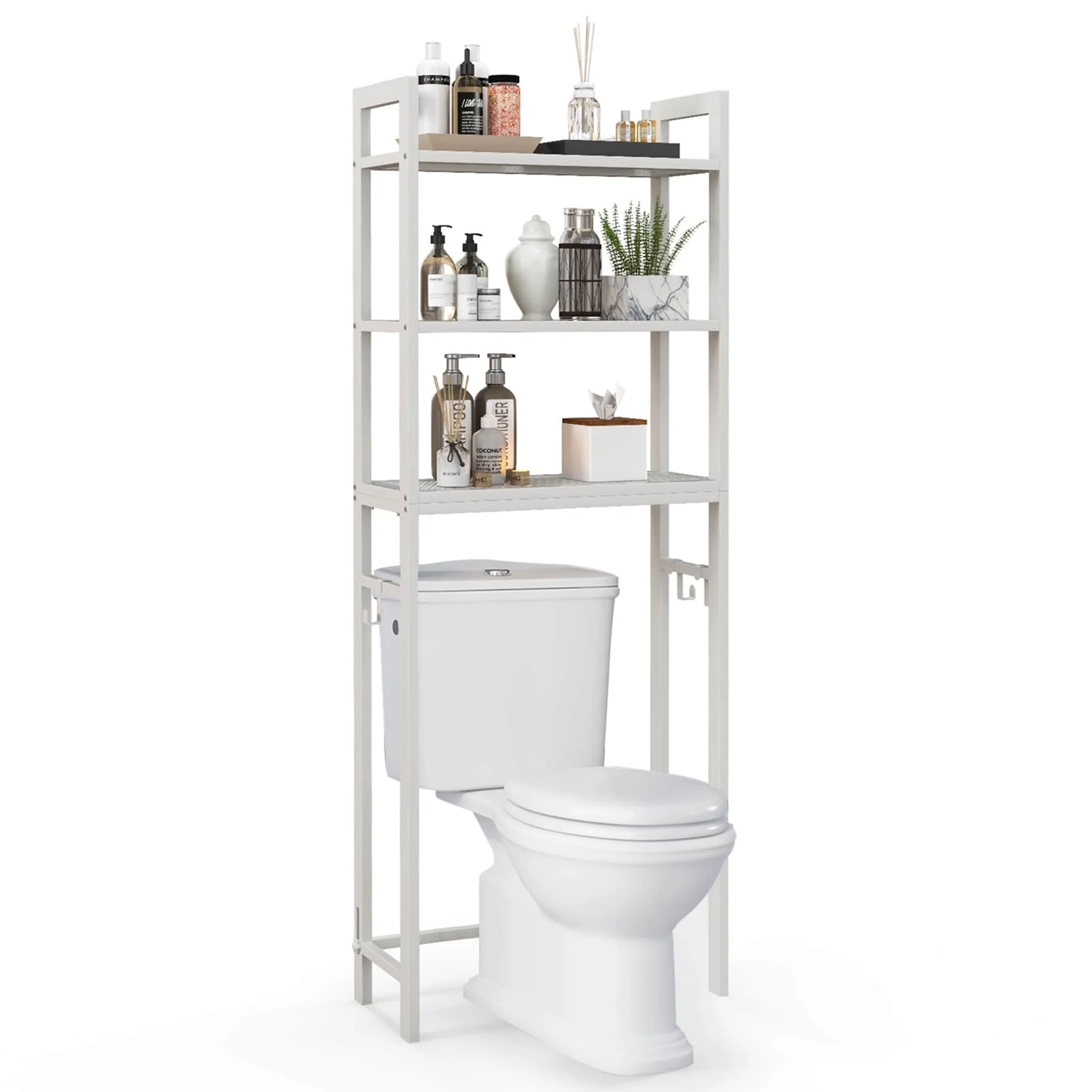 Costway Over-The-Toilet Storage Shelf Space Saving Metal Bathroom - See Details