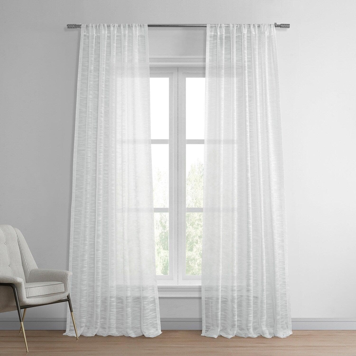 Exclusive Fabrics Open Weave Linen Sheer Curtain (1 Panel)
