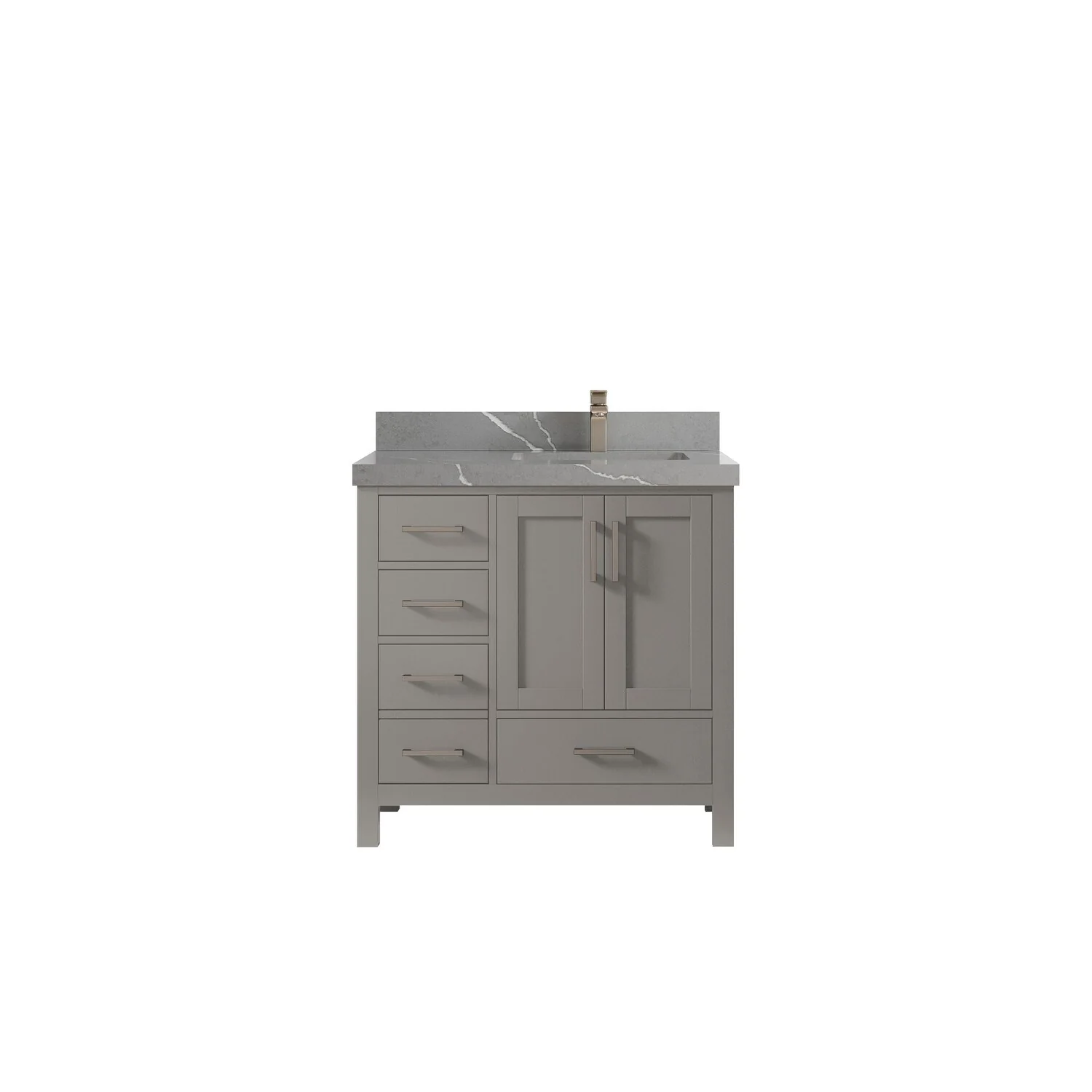Willow Collections 36 in. W x 22 in. D Malibu Right Offset Sink Bathroom Vanity with Countertop