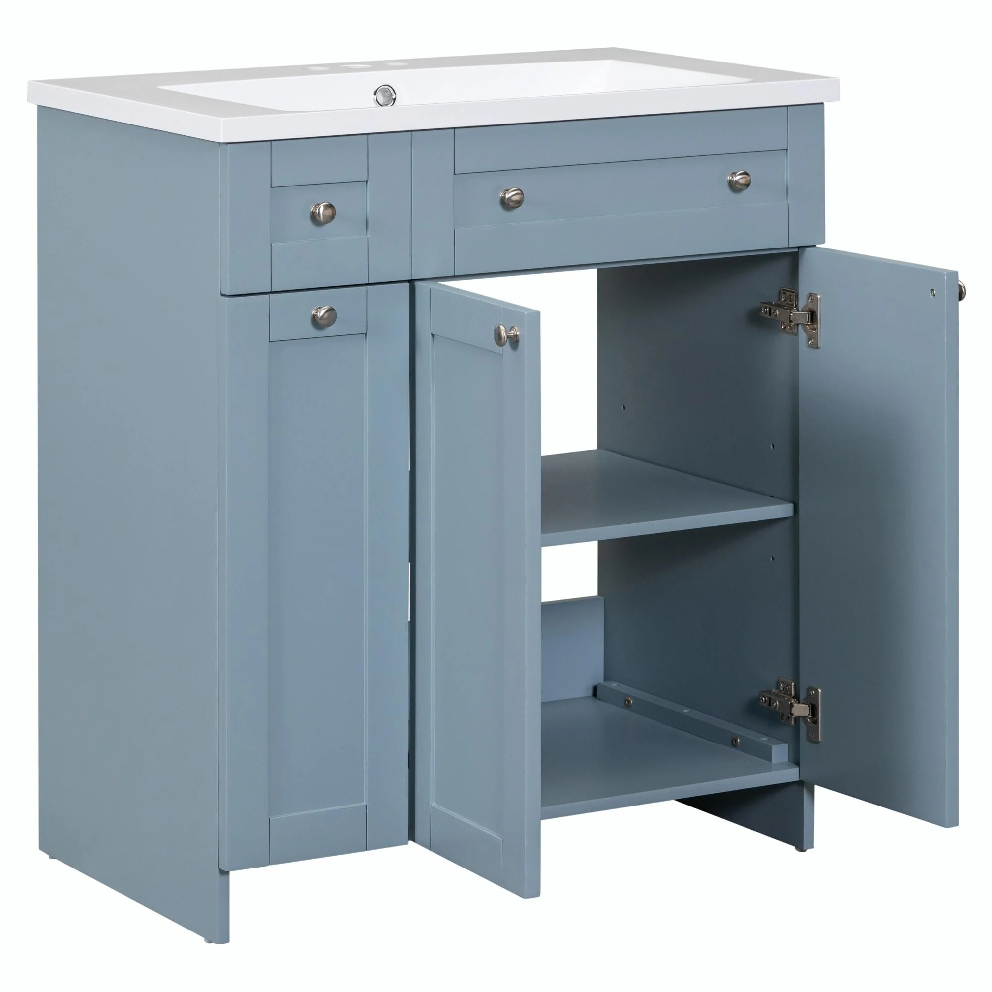 30-Inch Bathroom Vanity with Ceramic Sink Combo