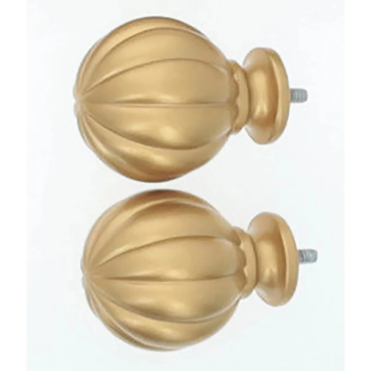 Meriville 1-Inch Diameter Double Window Curtain Rod, Fluted Ball Finial
