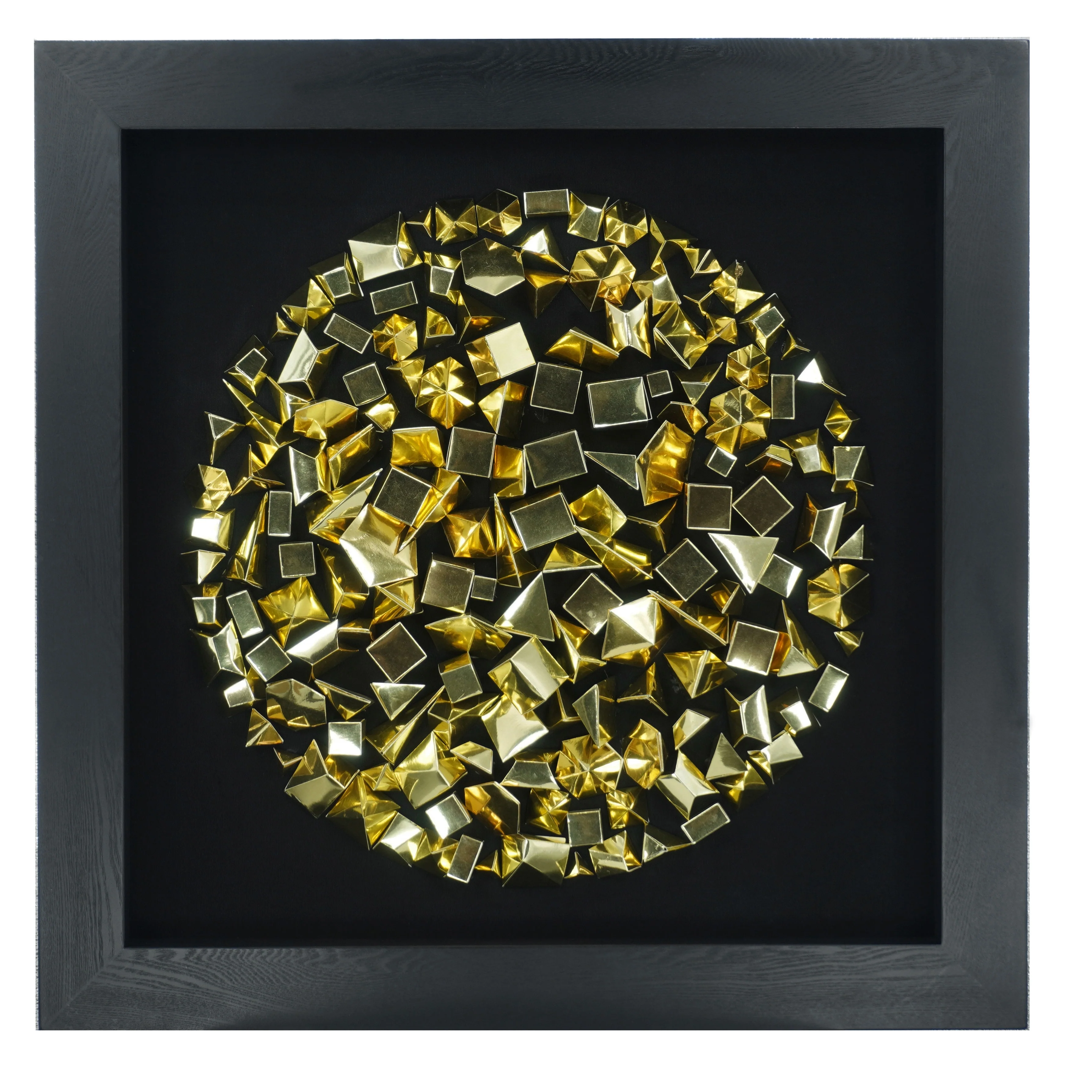 HUJI Abstract Origami Geometry Shadow Box Wall Decor - N/A