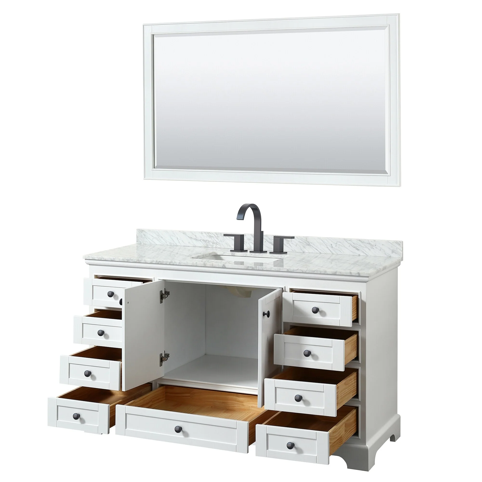 Deborah 60-inch Single Bathroom Vanity, 58-inch Mirror