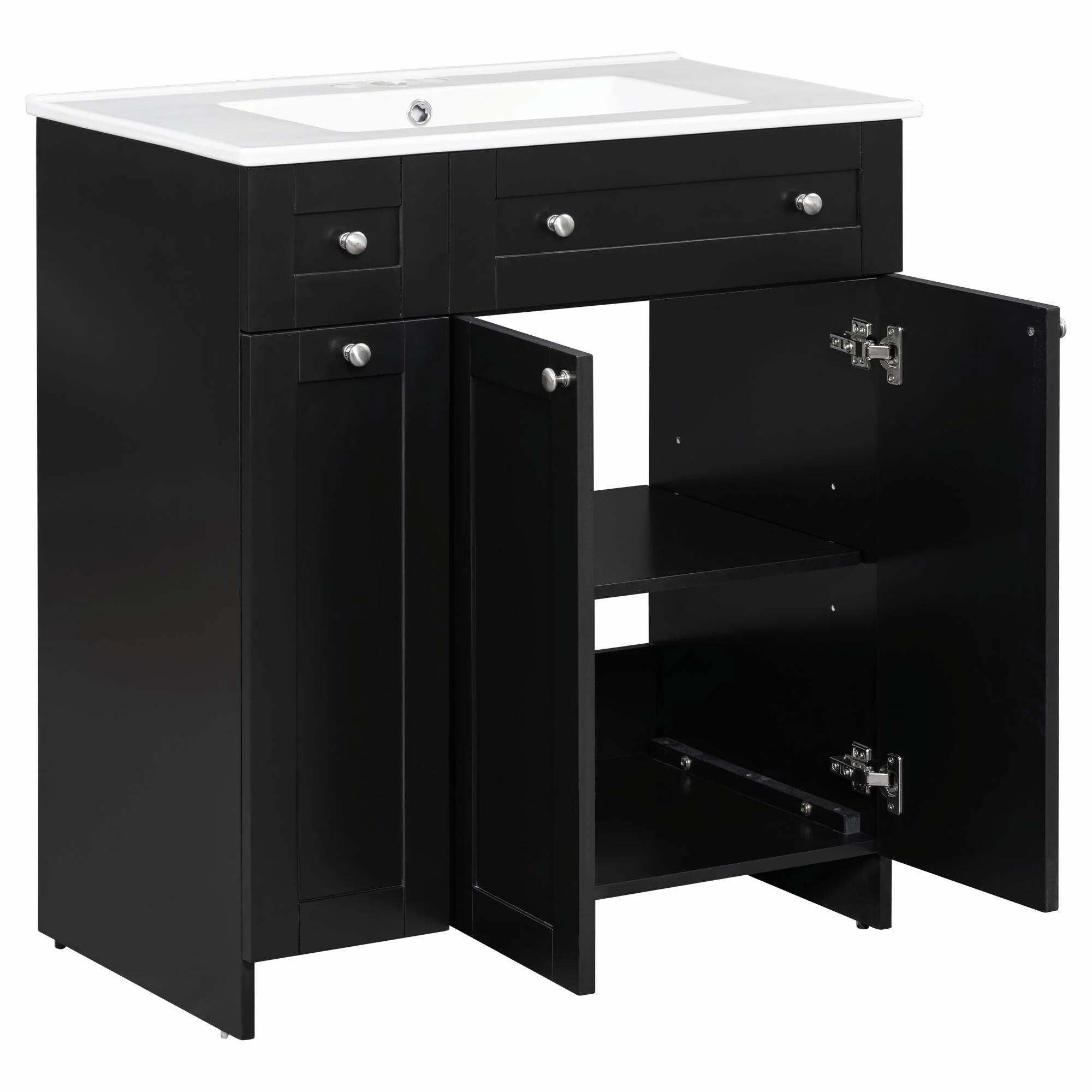 30-Inch Bathroom Vanity with Ceramic Sink Combo
