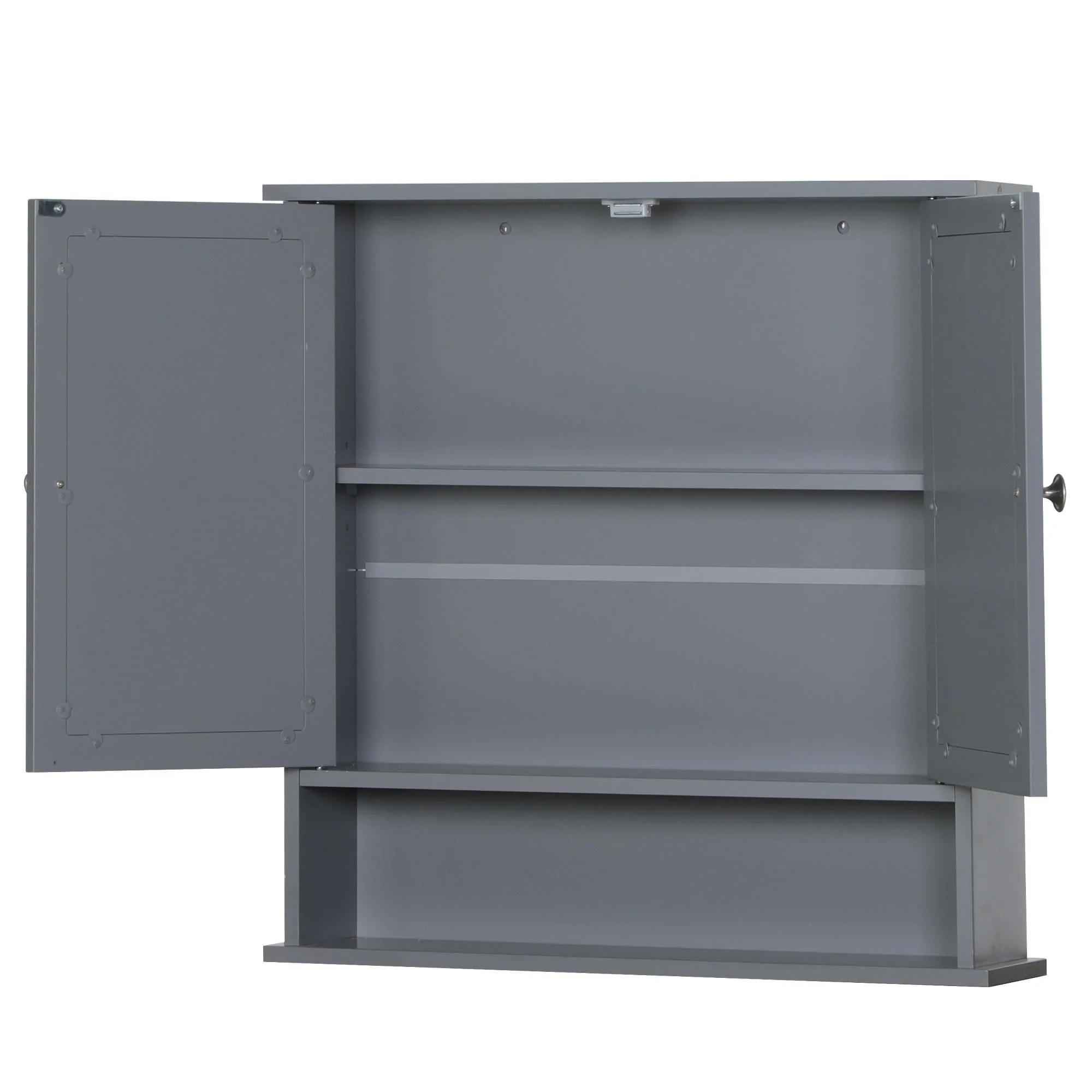 2-Door Medicine Cabinet Bathroom Wall Cabinet with Double Mirror Doors