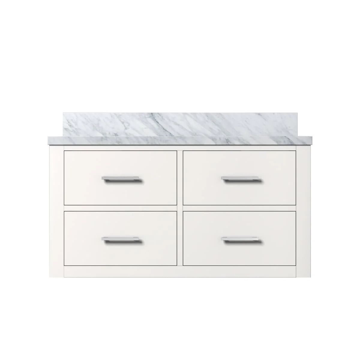 Castor Bath Vanity with Carrara Marble Top and Sink