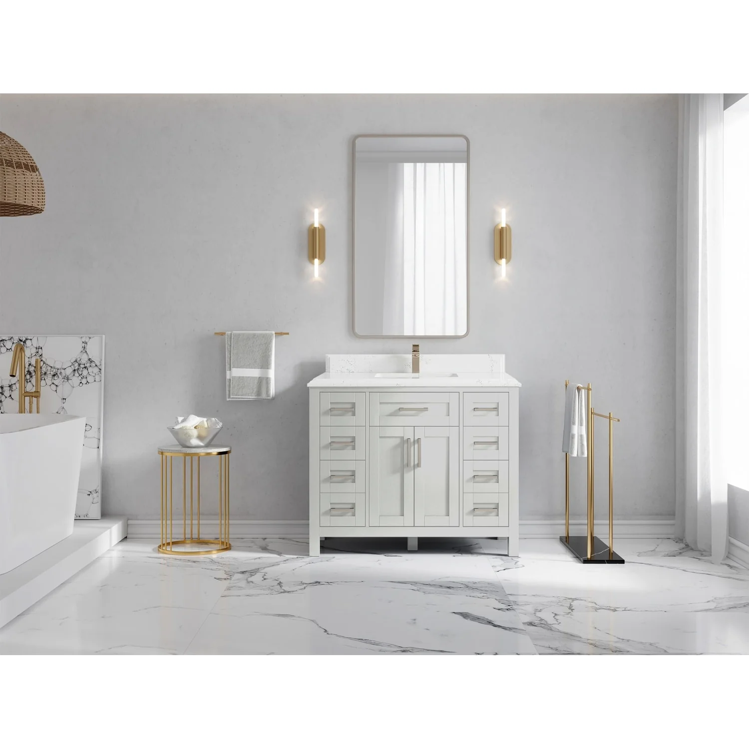 Willow Collections 42 in. W x 22 in. D Cambridge Single Sink Bathroom Vanity with Countertop