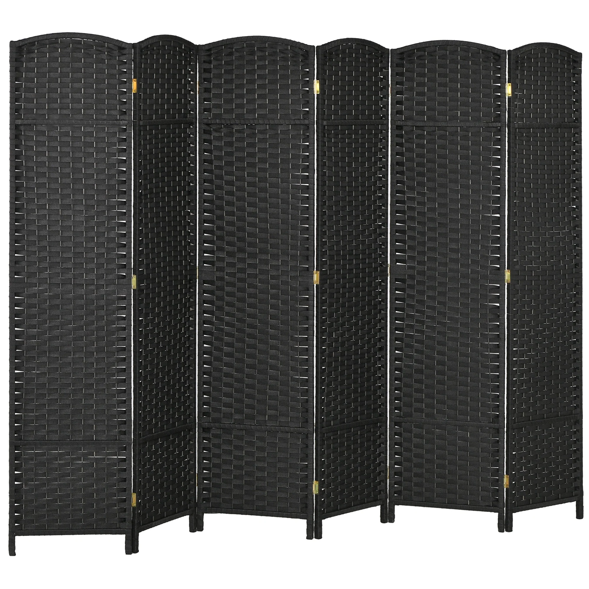 HOMCOM Room Divider, 6 Panel Folding Privacy Screen, 5.6' Tall Freestanding Wall Partition