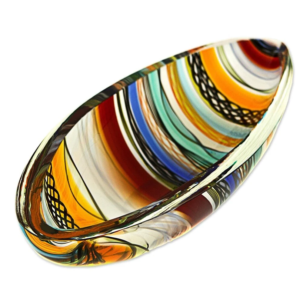 Art Glass Centerpiece, Rainbow Eclipse (Brazil)