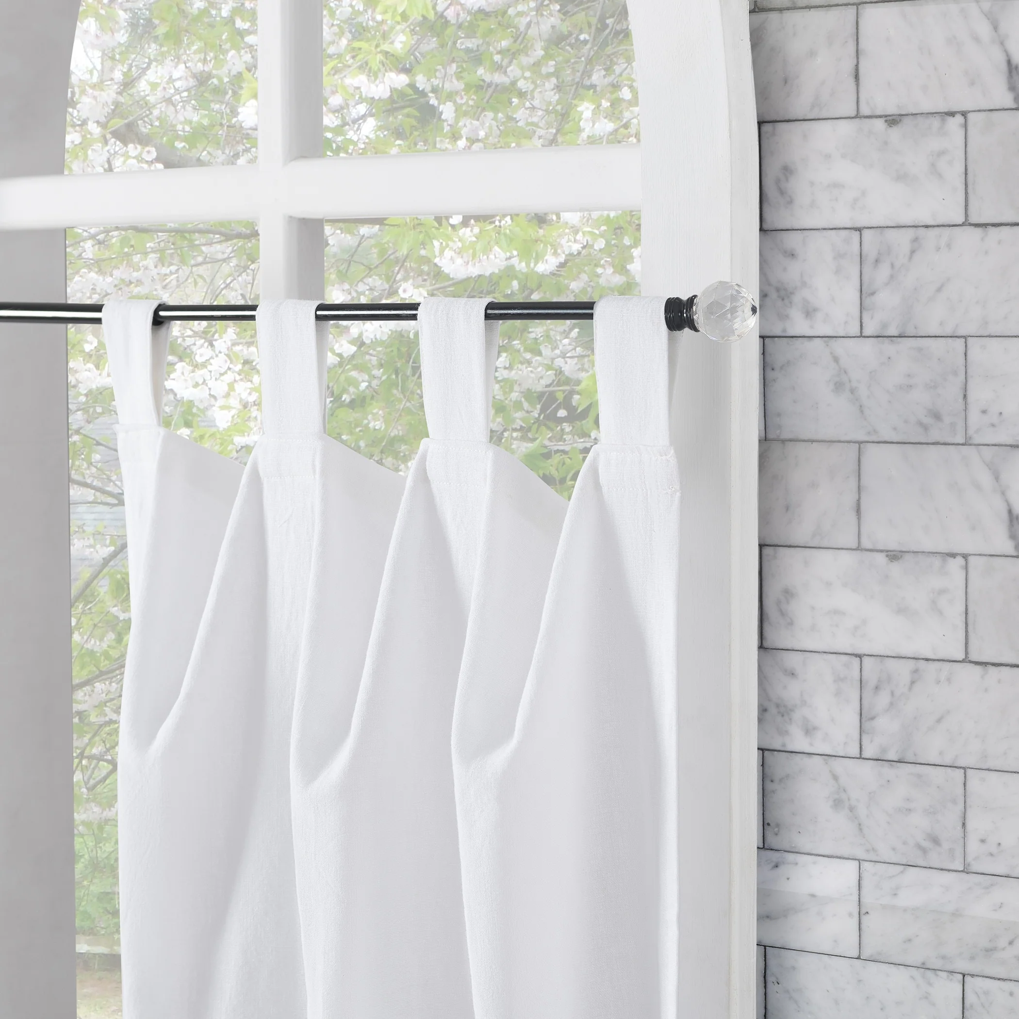 Archaeo Linen Cotton Blend Cafe Curtain Pair - 52