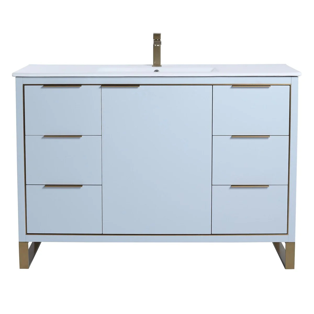 Fine Fixtures Opulence Collection Bathroom Vanity with White Ceramic Sink