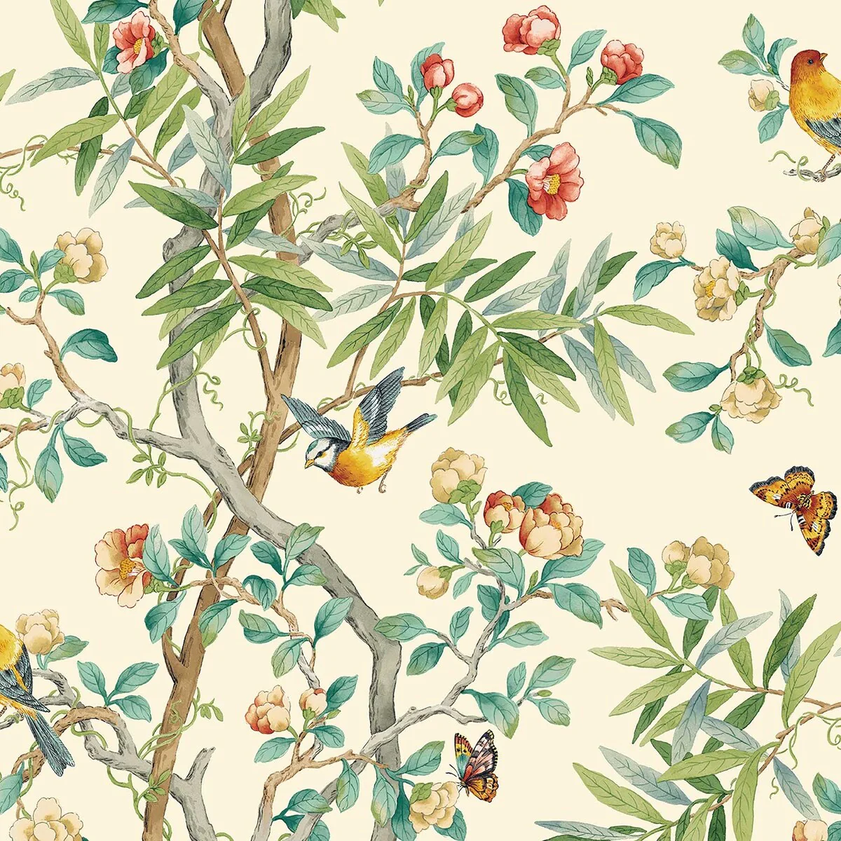 Surface Style Kimono Vine Multi Peel & Stick Wallpaper - 20.5 in. W x 18 ft. L