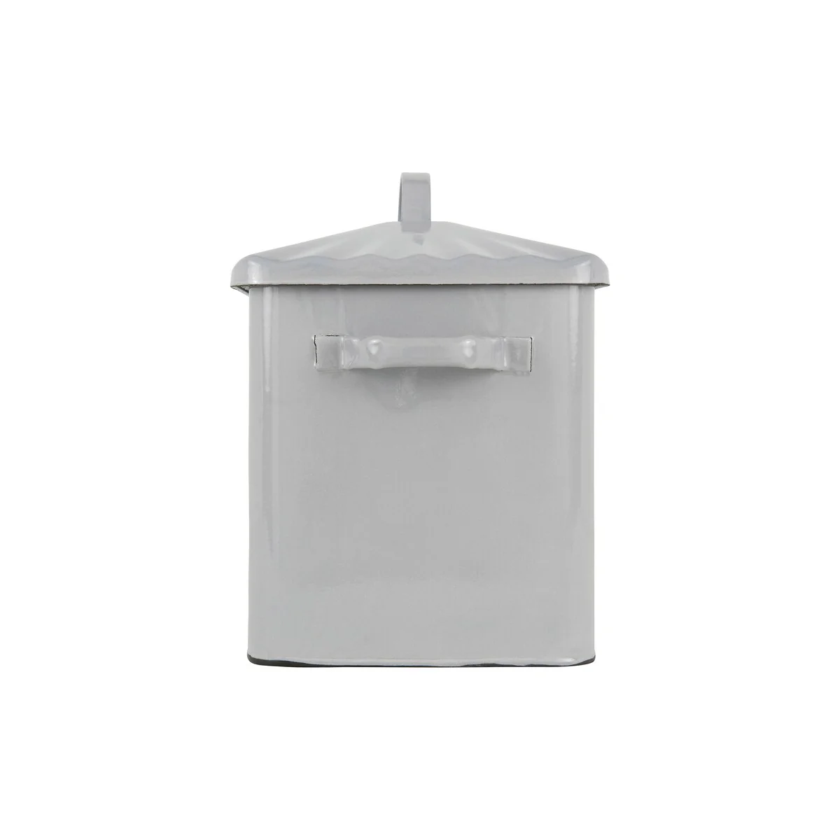 Enameled Metal Bread Box with