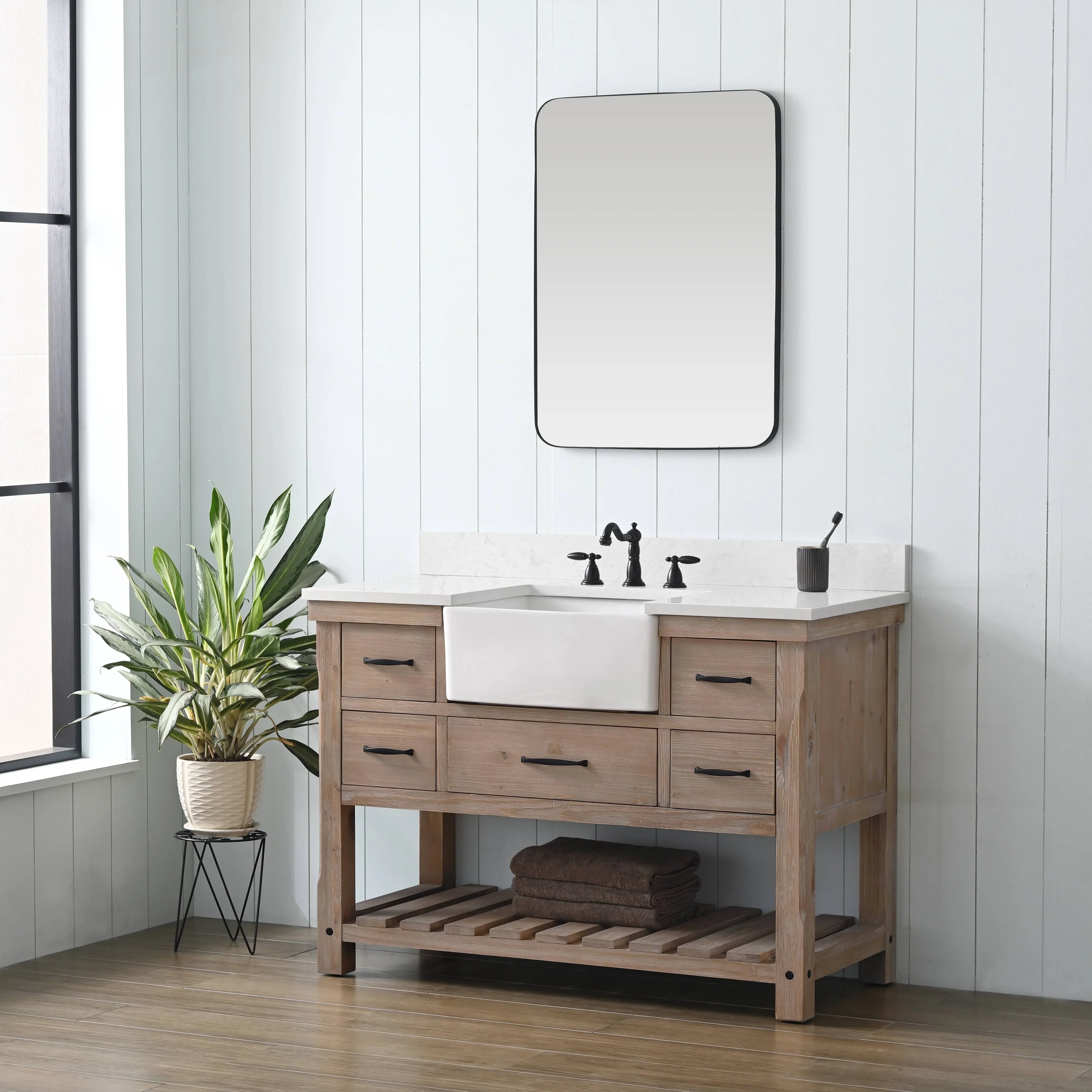 Sudio Design Bathroom Vanity Wesley Weathered Collection.