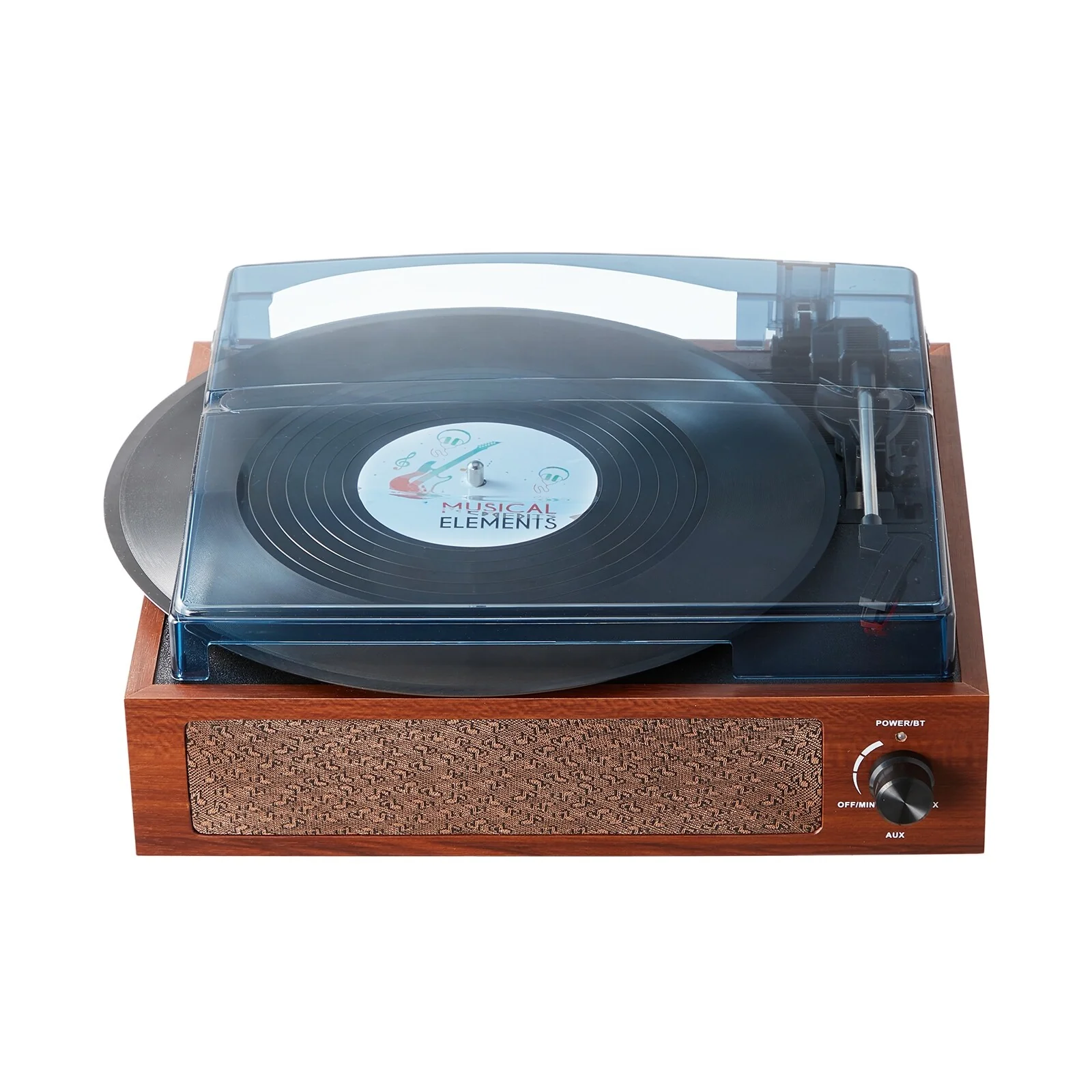 Vinyl Record Player, 3-Speed, Belt Driven Turntable Player, Support 33/45/78 RPM Bluetooth Aux in RCA Output