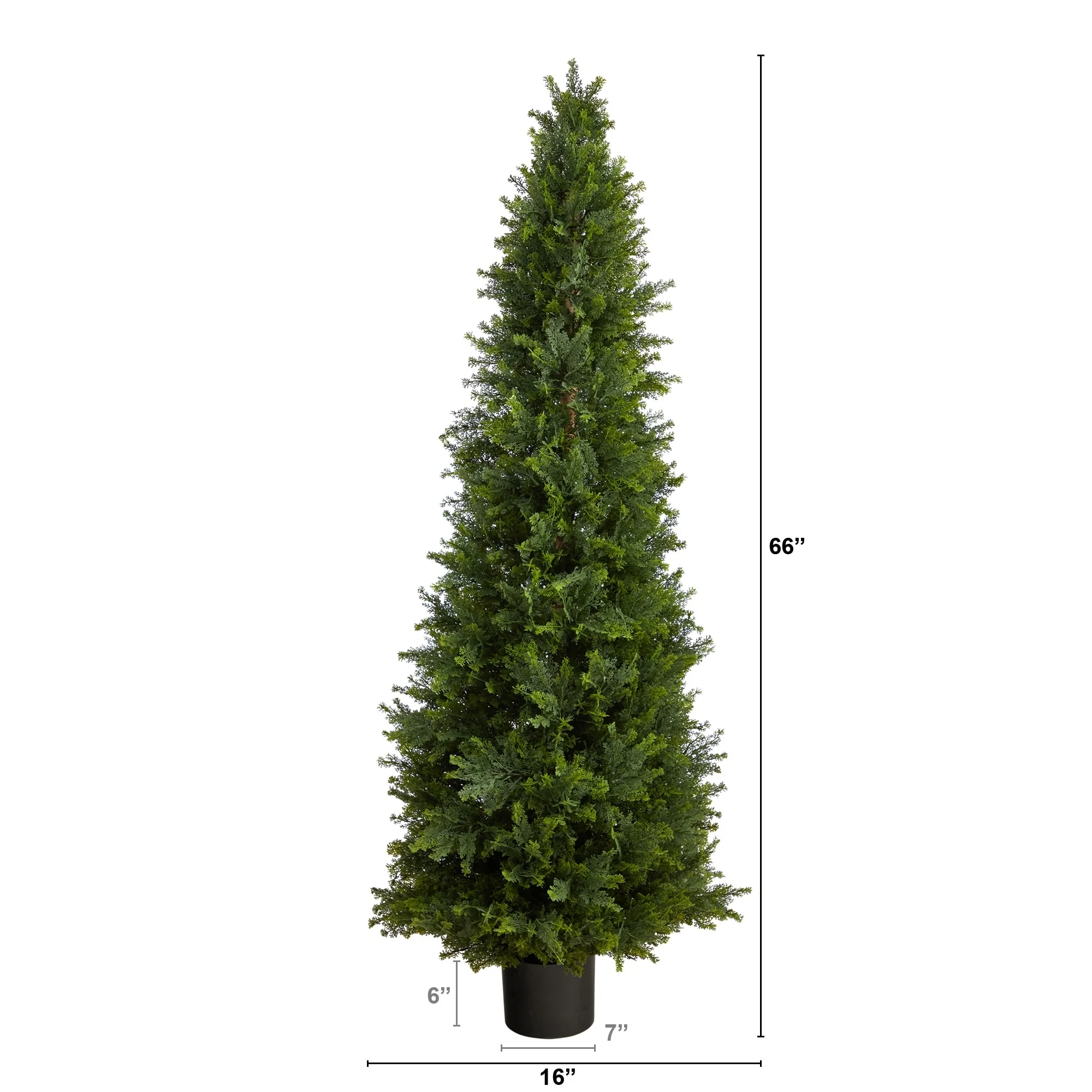 5.5' Cypress Cone Artificial Topiary UV Resistant (Indoor/Outdoor) - 6