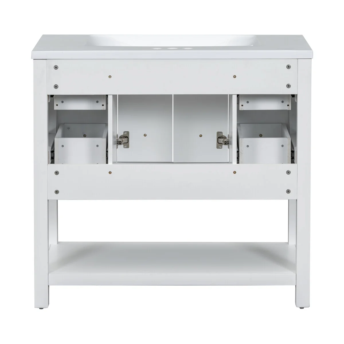 Free Standing Vanity with Solid Wood Frame