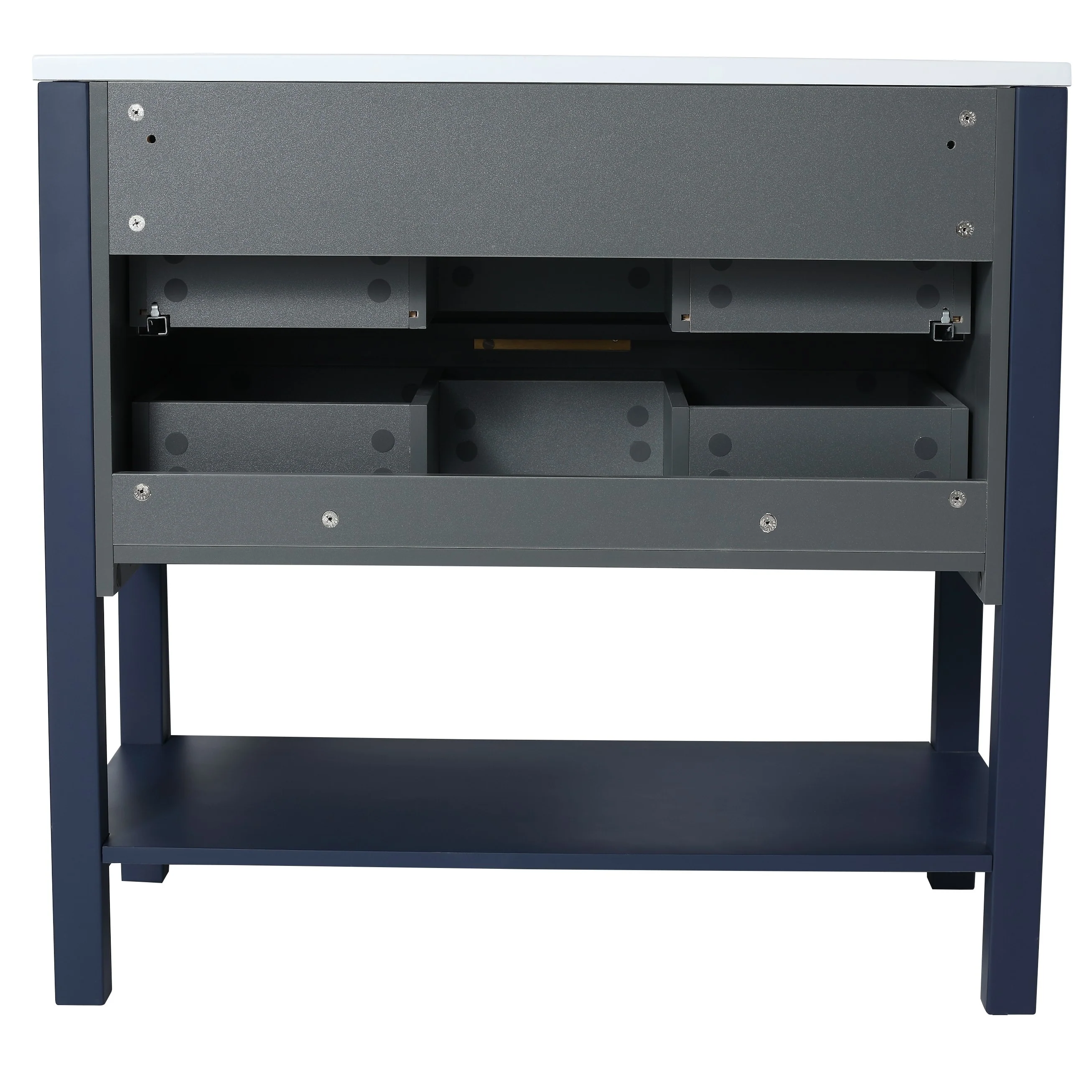 BNK 30/36 Inch Bathroom Vanity With Single Sink,Modern Bathroom Vanities With Soft Close Drawer And Shelf