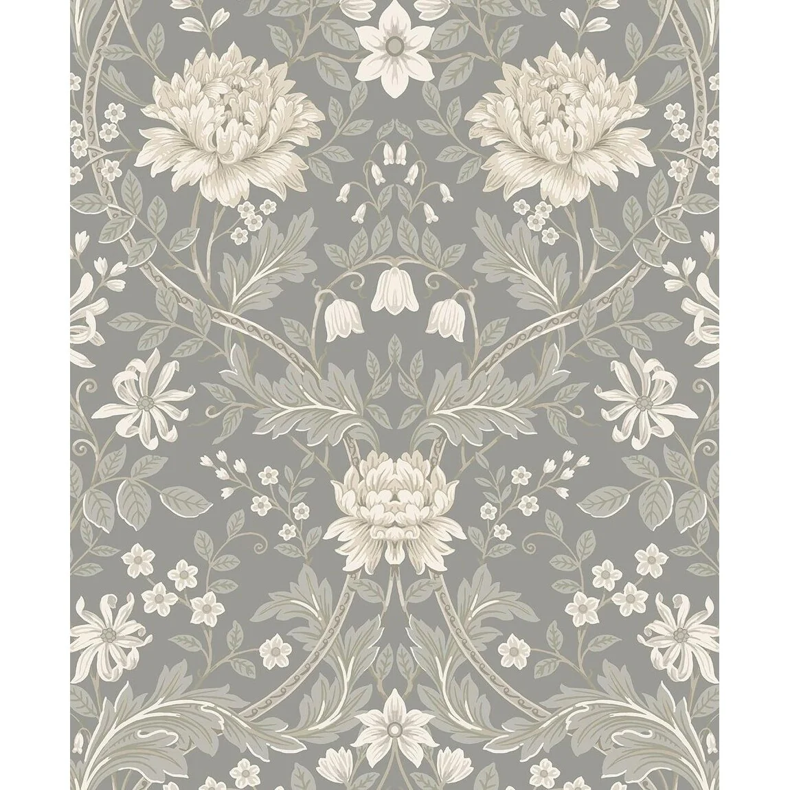 Seabrook Designs Honeysuckle Floral Prepasted Wallpaper