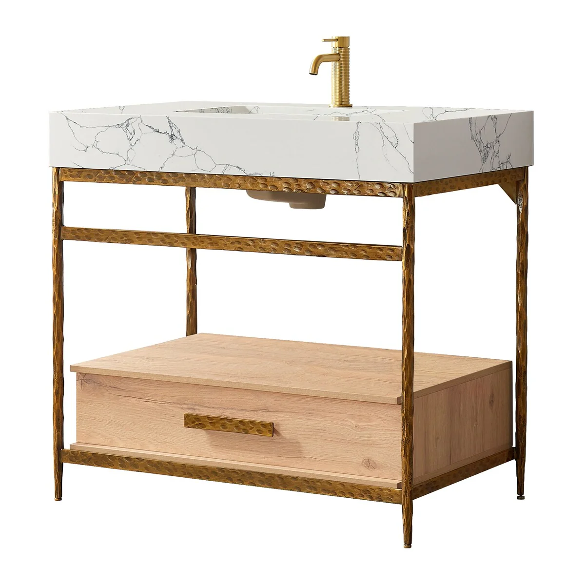 Dhaka Bath Vanity with Composite Stone Top without Mirror