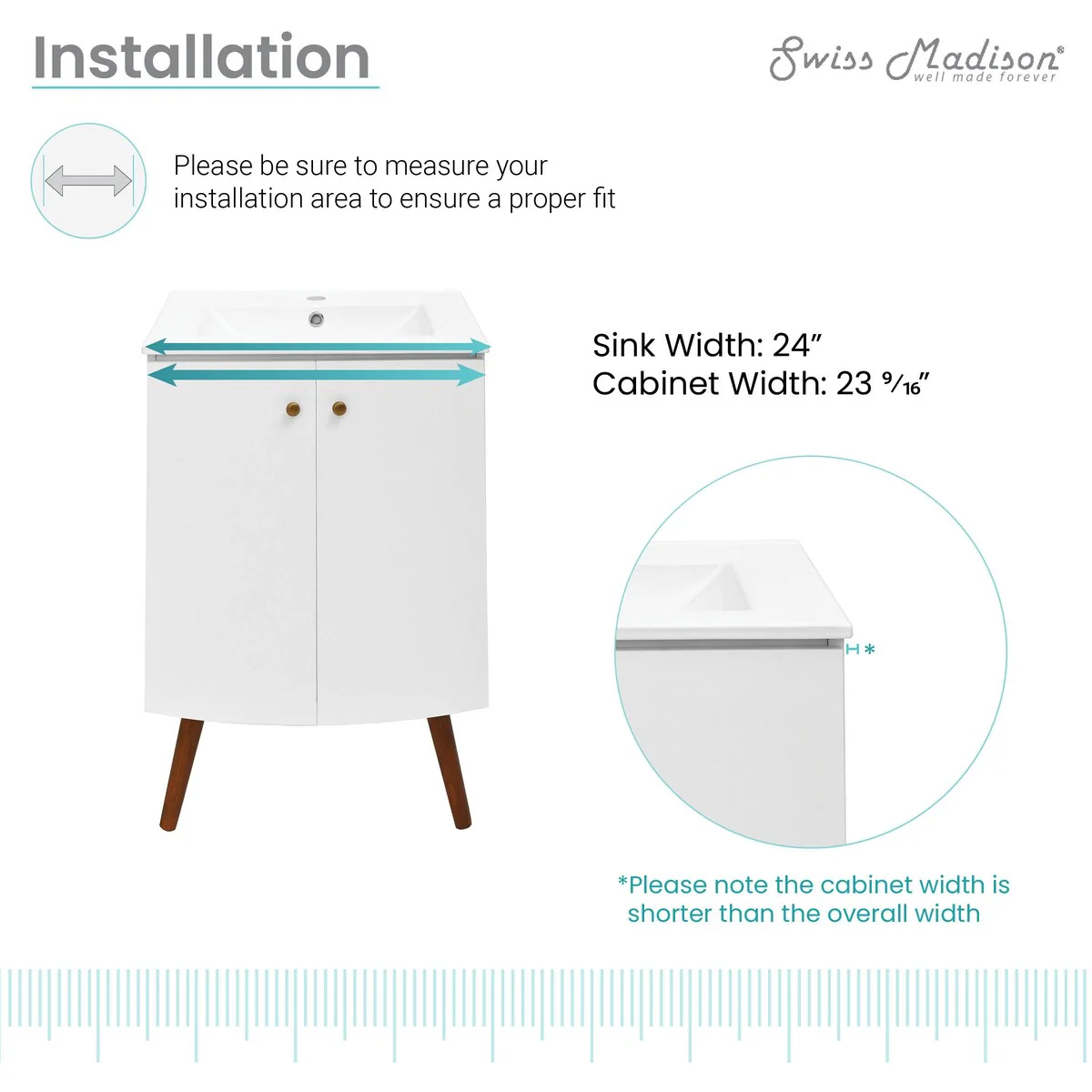 Manoir Bathroom Vanity in White