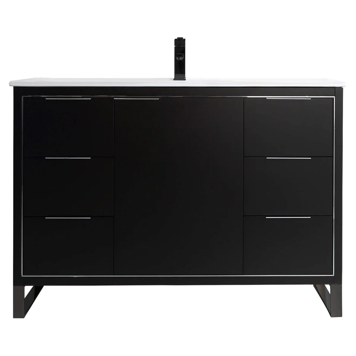 Fine Fixtures Opulence Collection Bathroom Vanity with White Ceramic Sink