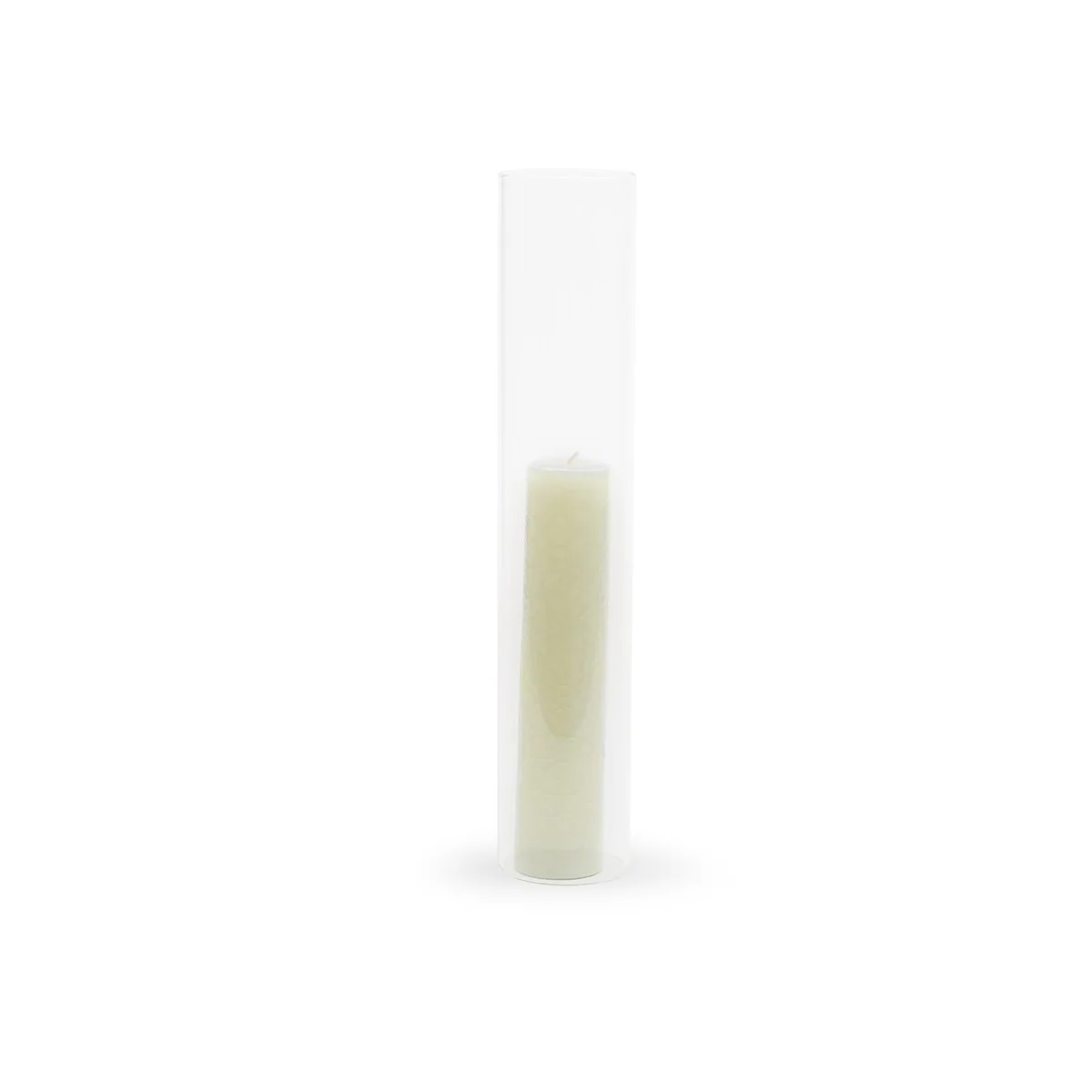 Clear Glass Cylinder Hurricane Chimney Tube, Candle Cover - 1 Piece