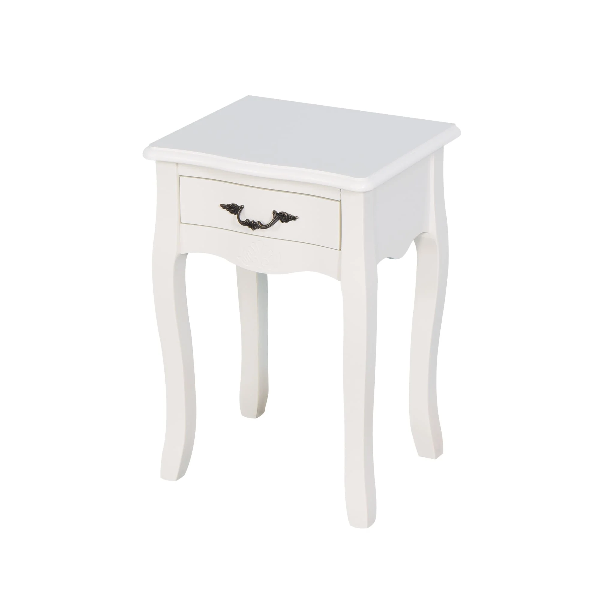 Bathroom Floor-standing Storage Table with a Drawer, 4 Curved Legs