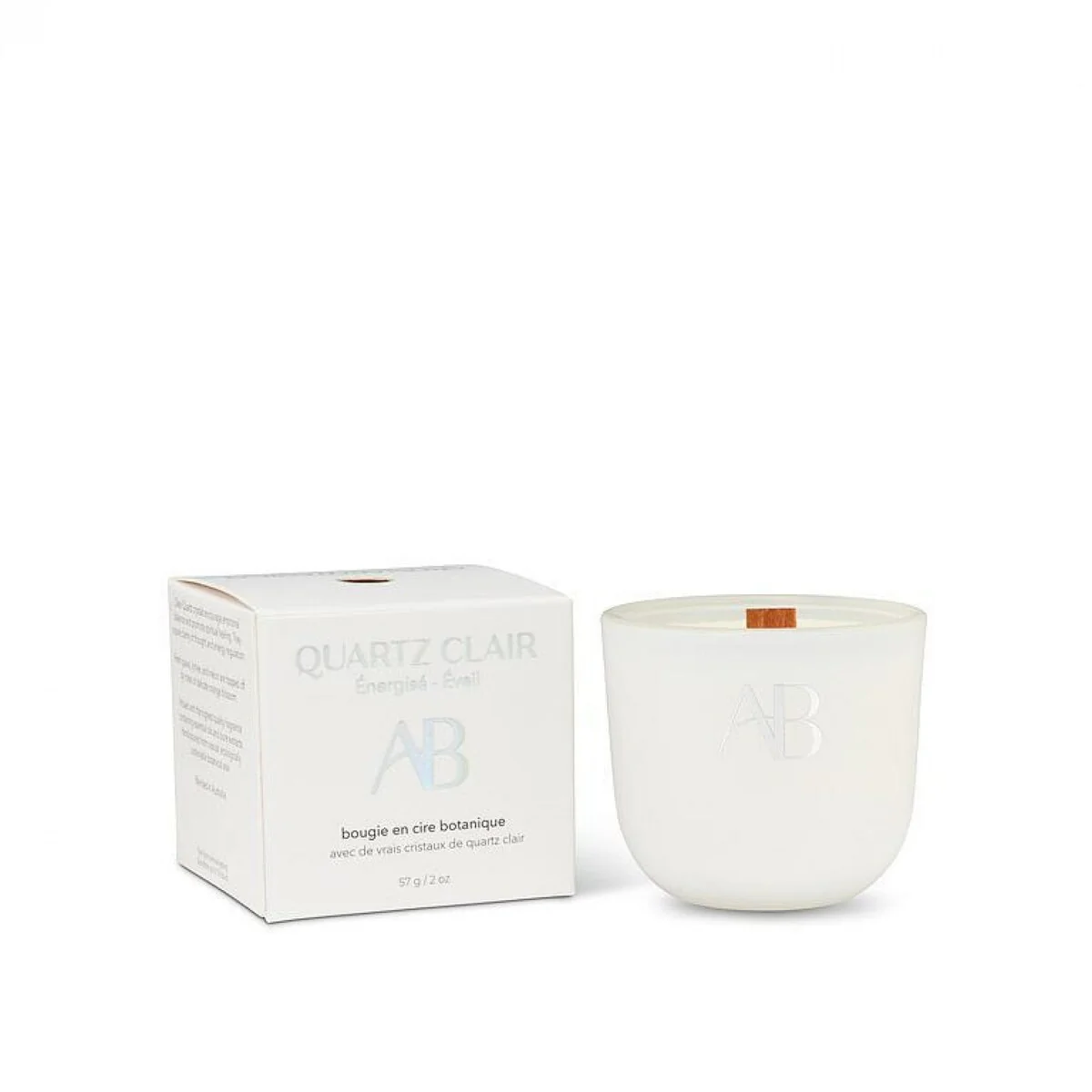 Mini Clear Quartz Crystal Candle