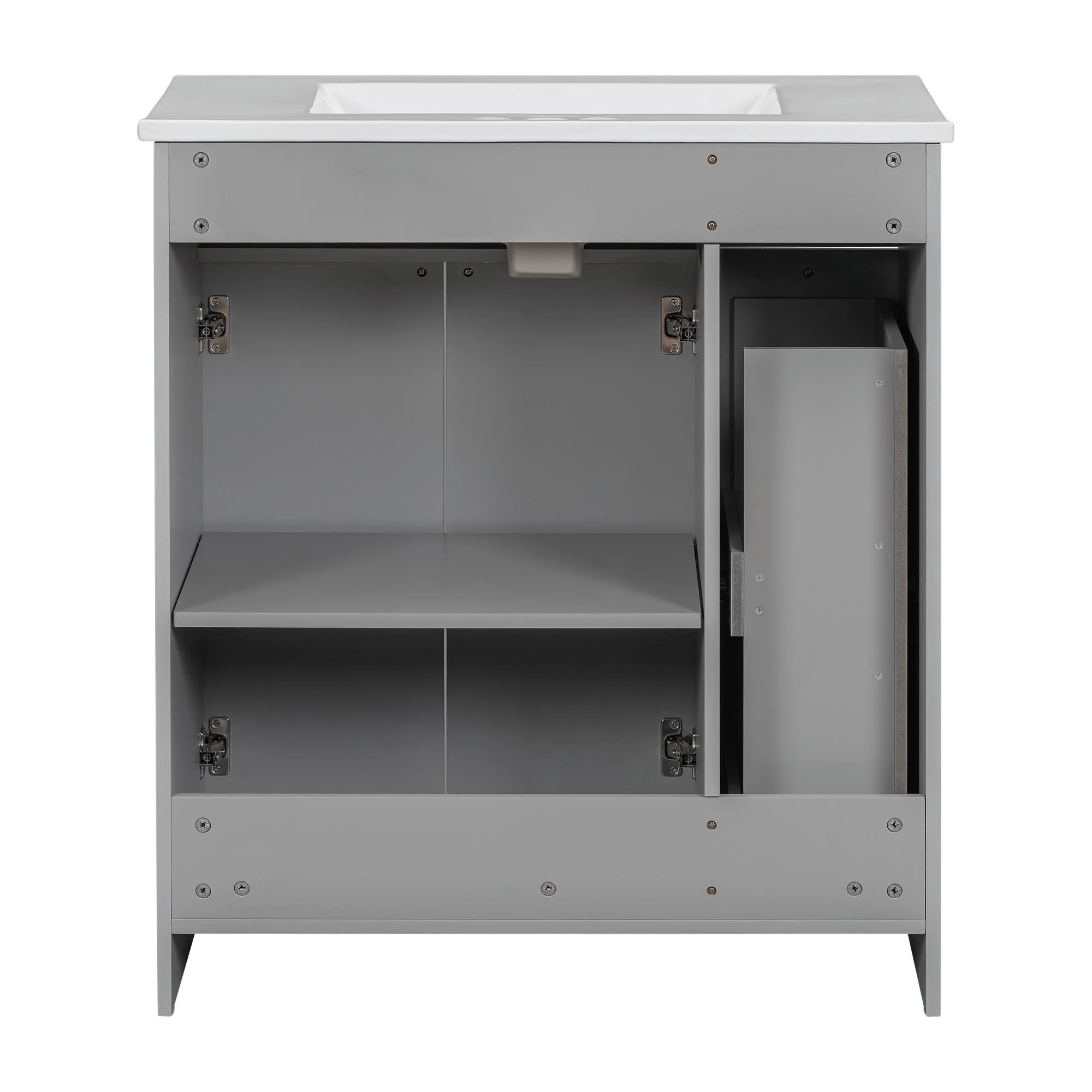 30-Inch Bathroom Vanity with Ceramic Sink Combo
