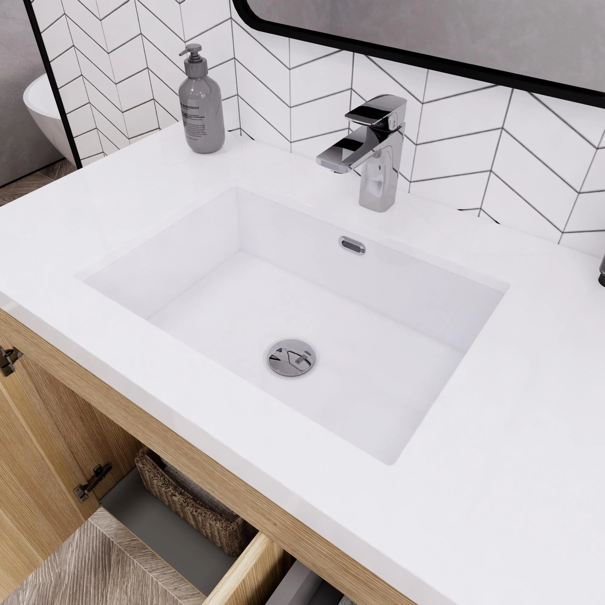 Eliza 36 Freestanding Vanity (Right Drawers) with Single Sink