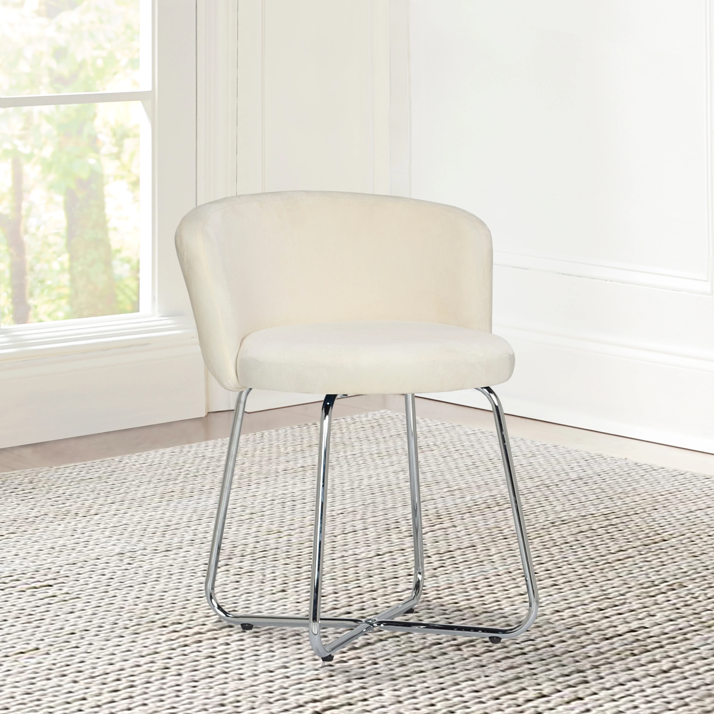 Hillsdale Furniture Marisol Metal Vanity Stool - 25H x 20.75W x 20.75D