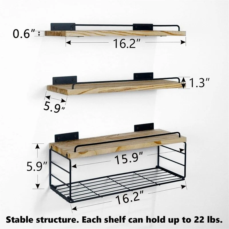 Floating Bathroom Shelves Over Toilet - 5.9