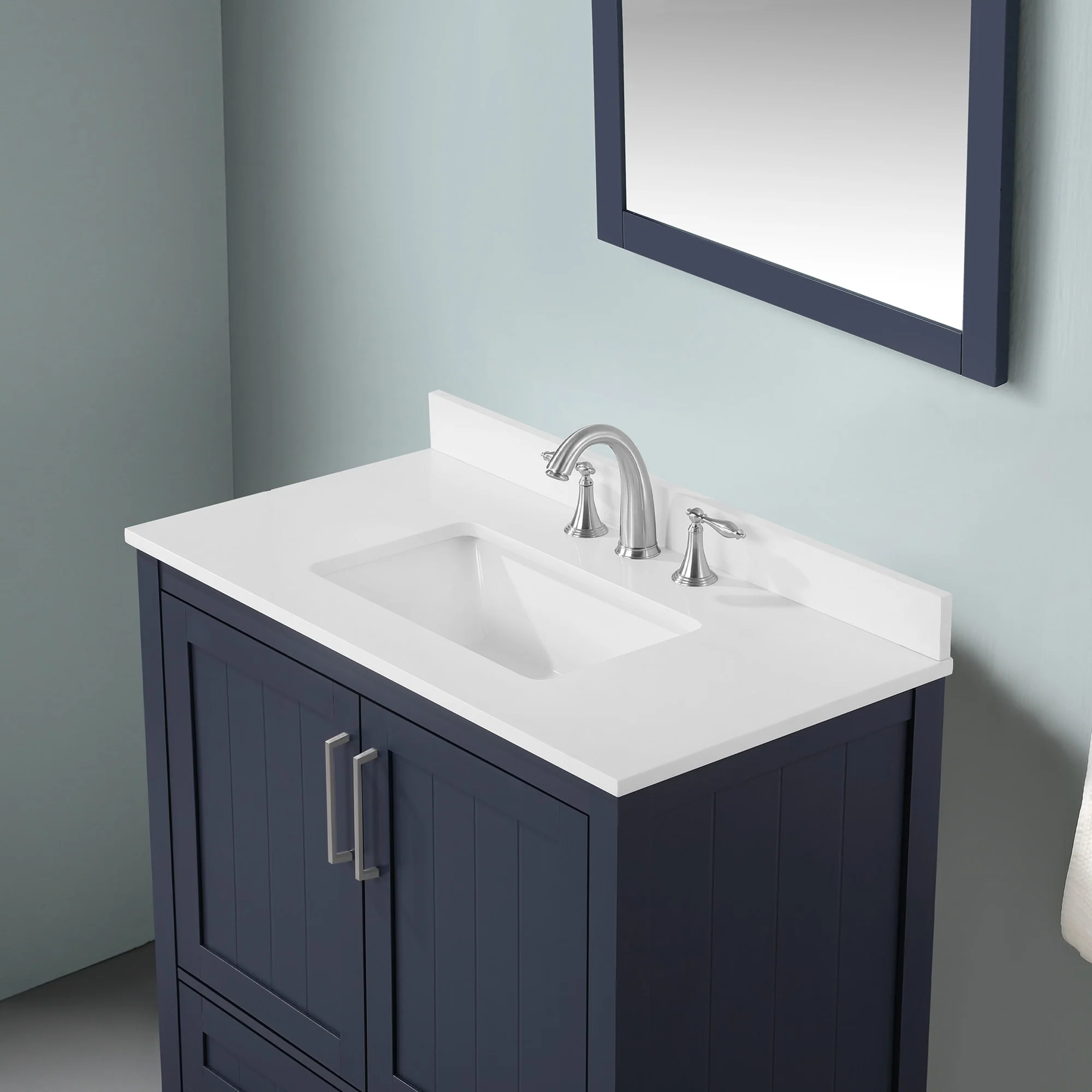 Ove Decors Kansas 36 in. Single Sink Bathroom Vanity in Midnight Blue