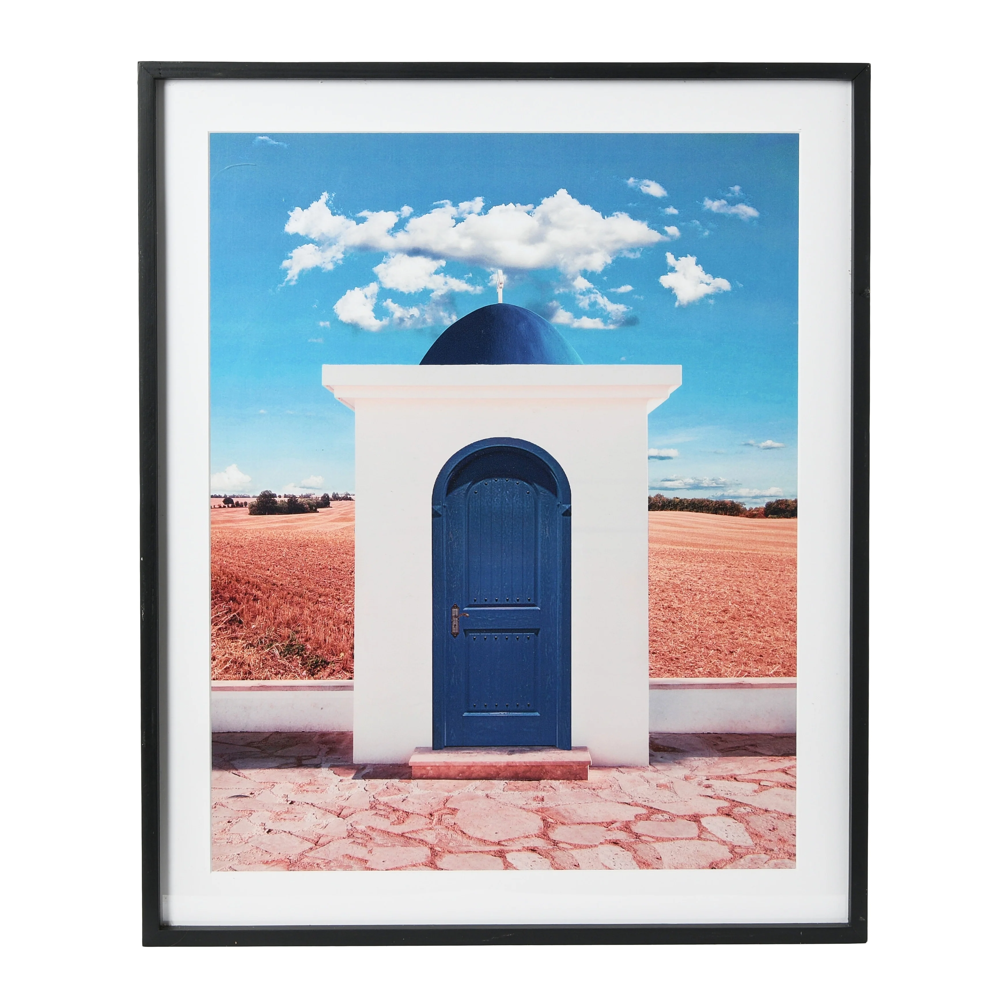 Wood Framed Architecture Photograph - Multi-Color