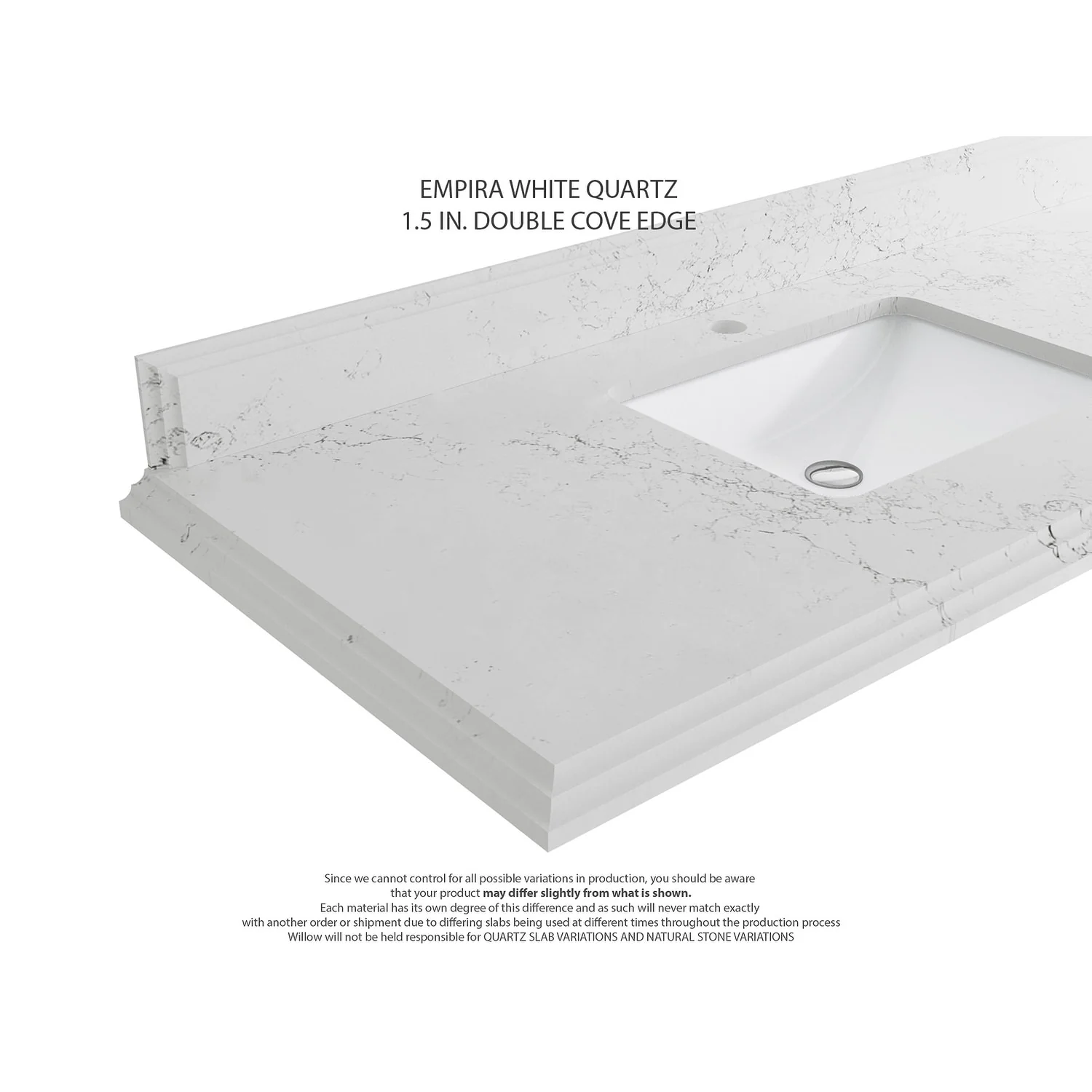 Willow Collections 60 in. W x 22 in. D Aberdeen Double Sink Bathroom Vanity with Countertop