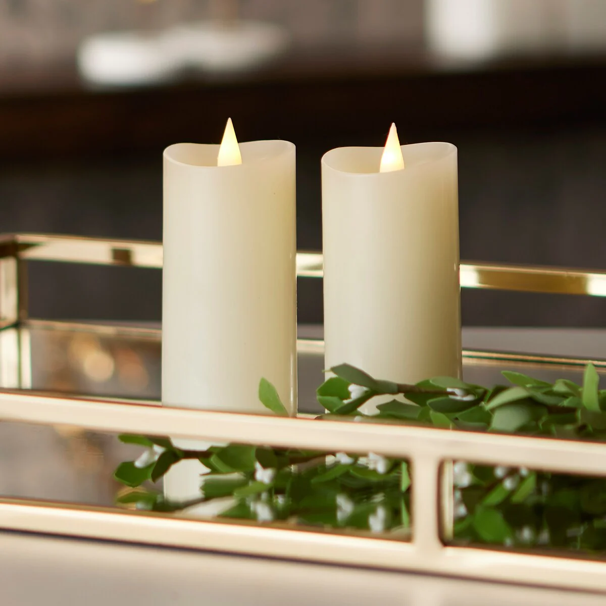 Classic Motion Flameless Candle 2x4 Set of 2 - Ivory