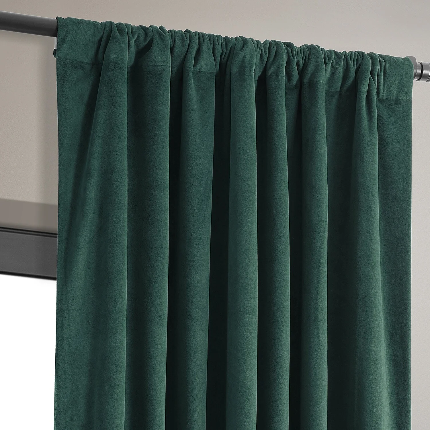 Exclusive Fabrics Signature Velvet Thermal Lined With 100% 4 Pass Blackout Curtains. (1 Panel)