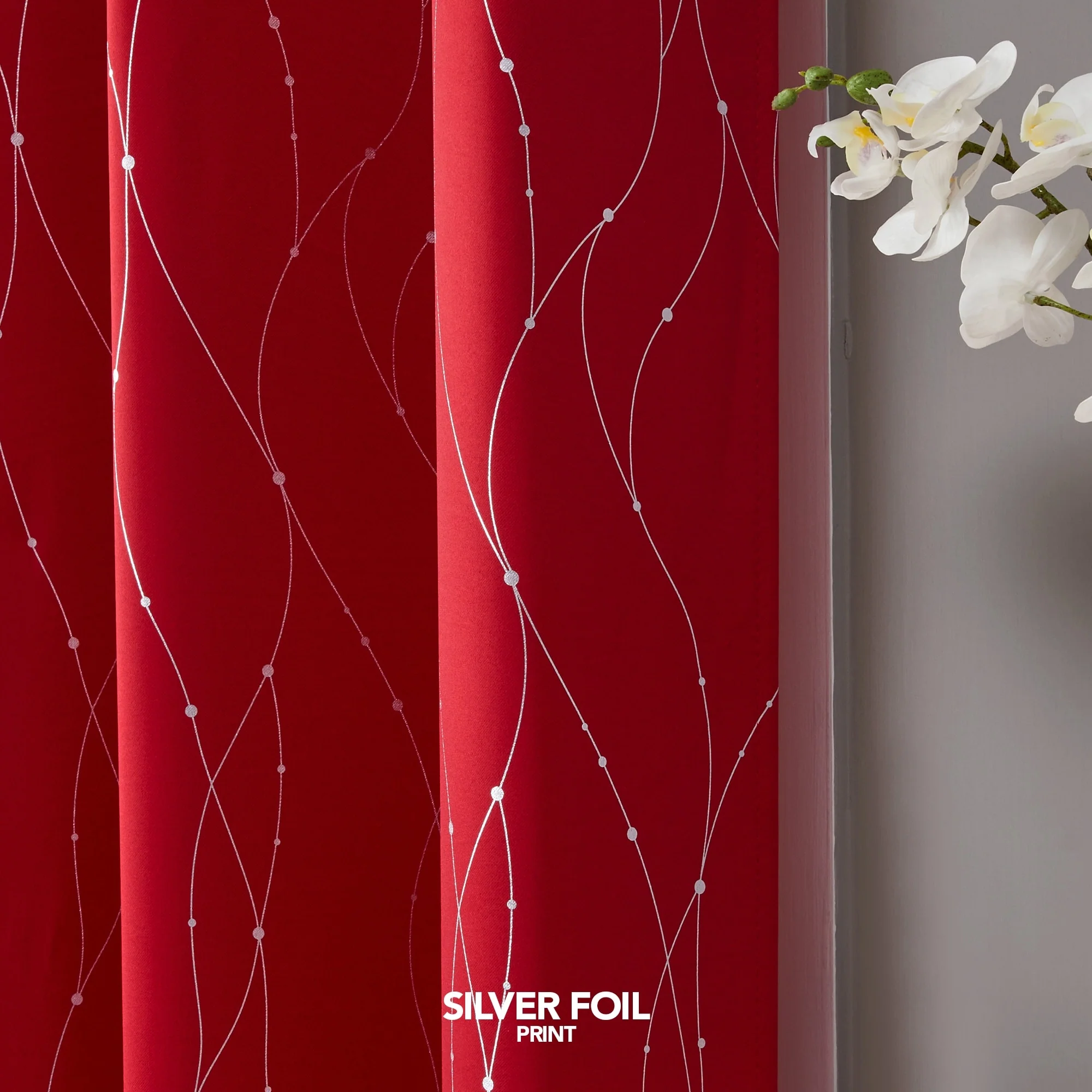 Deconovo Wave Line with Dots 52 Width Curtains Pair(2 Panel)