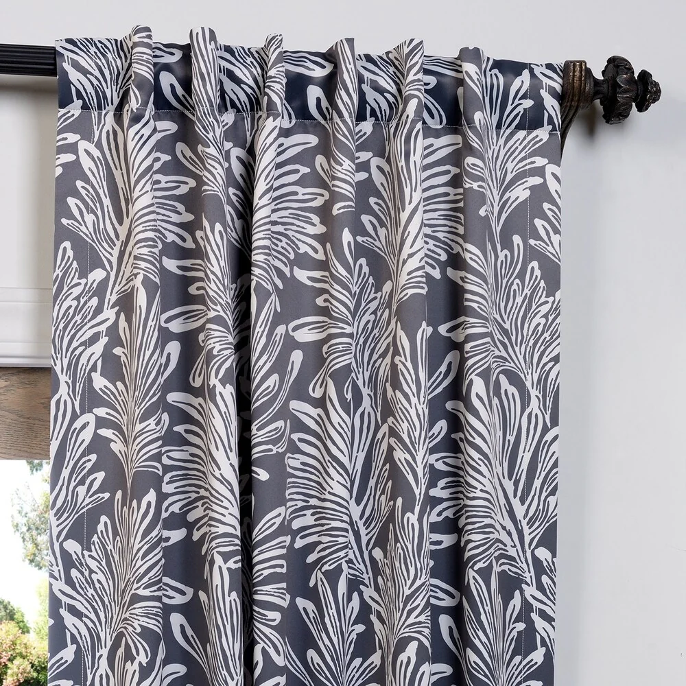 Exclusive Fabrics Palm Room Darkening Curtain Panel Pair