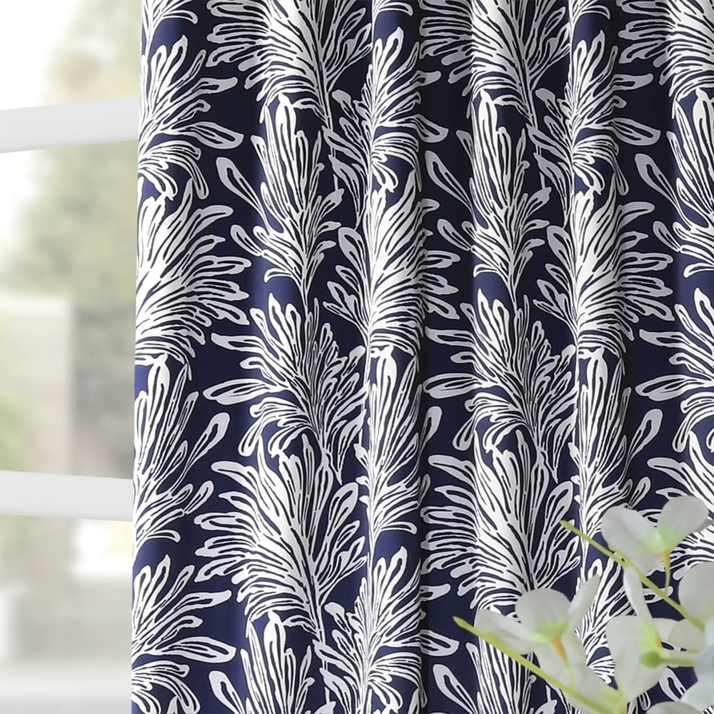 Exclusive Fabrics Palm Room Darkening Curtain Panel Pair