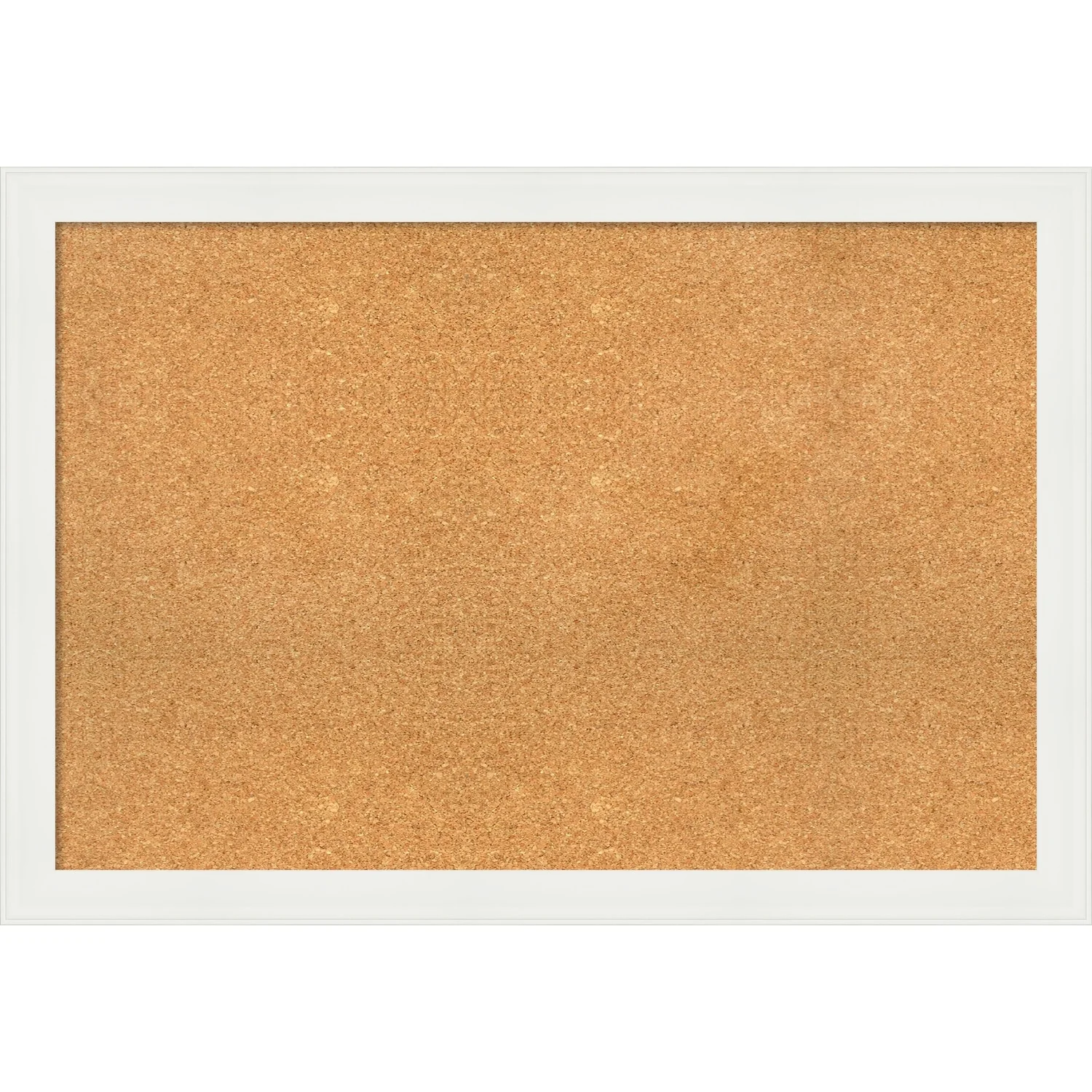 Vanity White Narrow Framed Cork Bulletin Memo Board